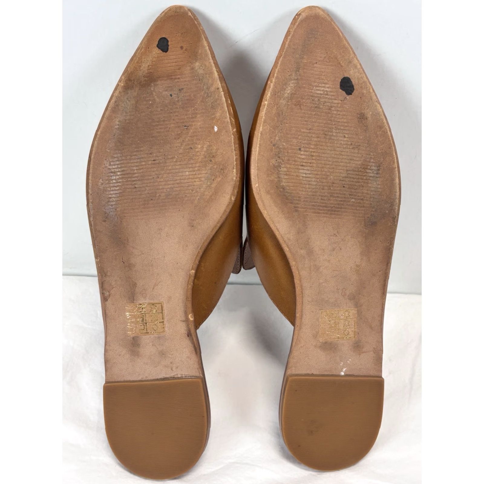 Madewell Madewell The Gemma Leather Pointed Toe Mules | English Saddle | Women’s Size 8 | Brown | Slip On Casual Size US 8 / IT 38 - 5 Thumbnail