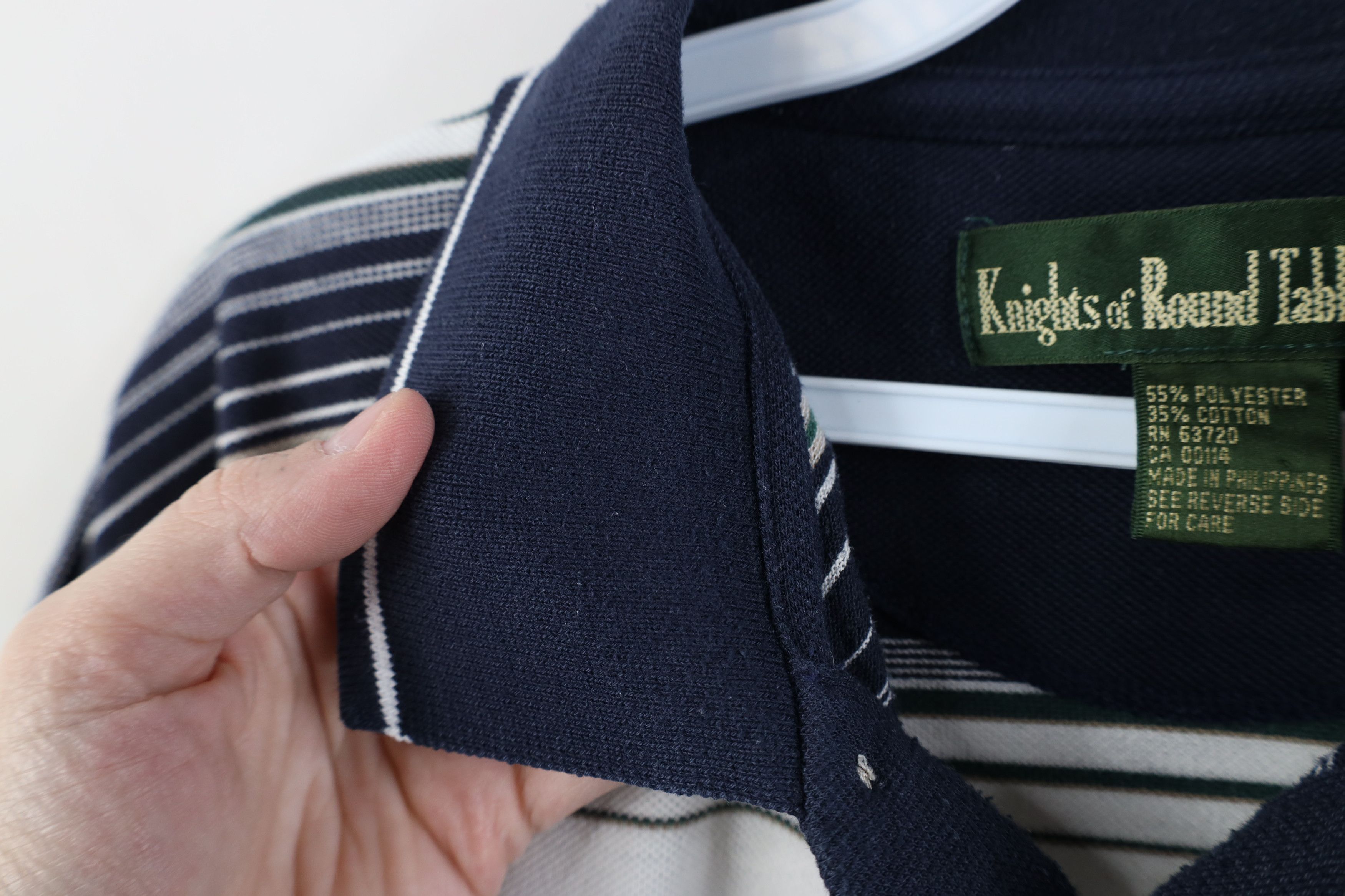 Vintage Vintage 90s Streetwear Striped Knit Collared Golf Polo Shirt Size US L / EU 52-54 / 3 - 9 Thumbnail