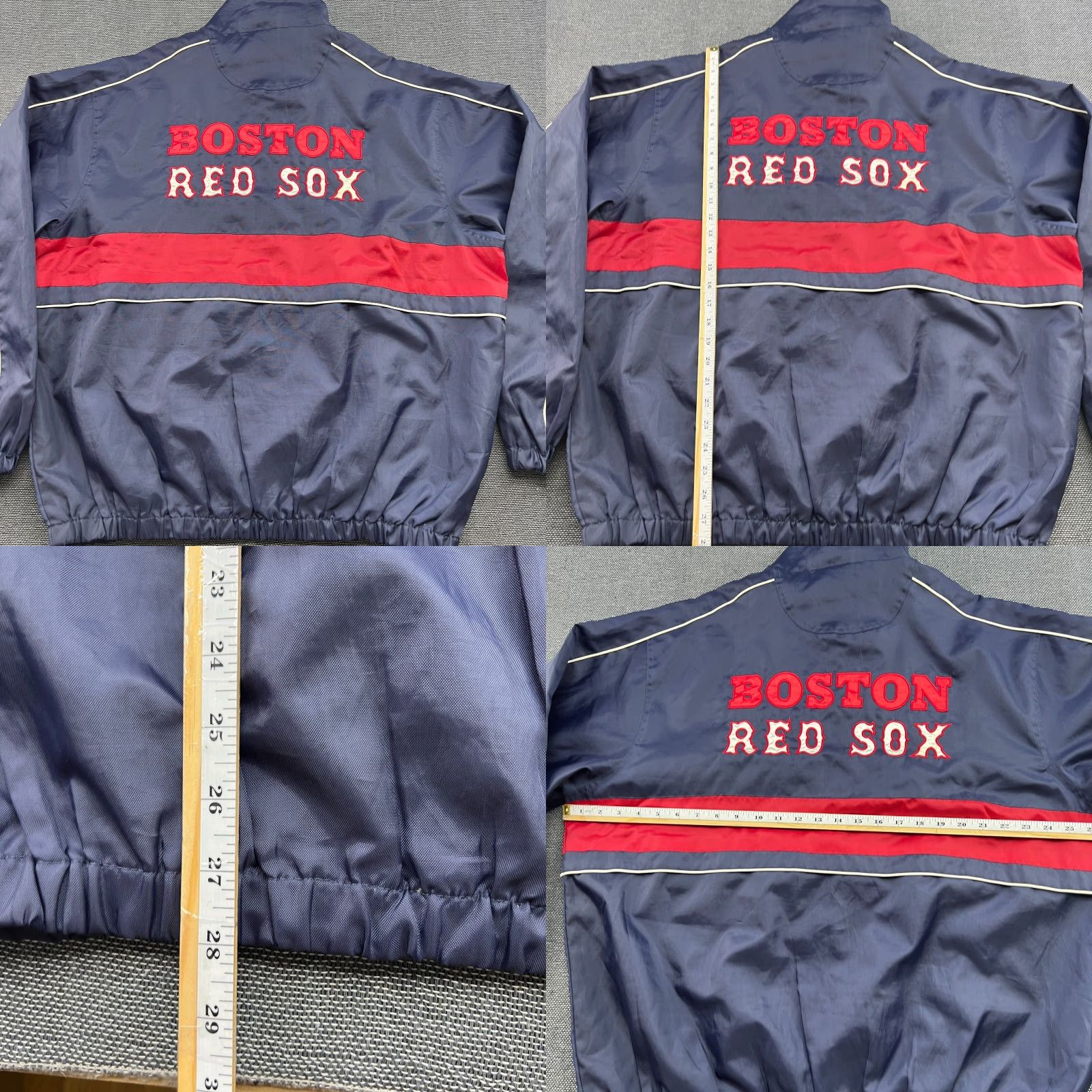 MLB MLB Boston Red Sox Windbreaker Jacket Full Zip Mens Large Blue red Jacket Size US L / EU 52-54 / 3 - 8 Thumbnail