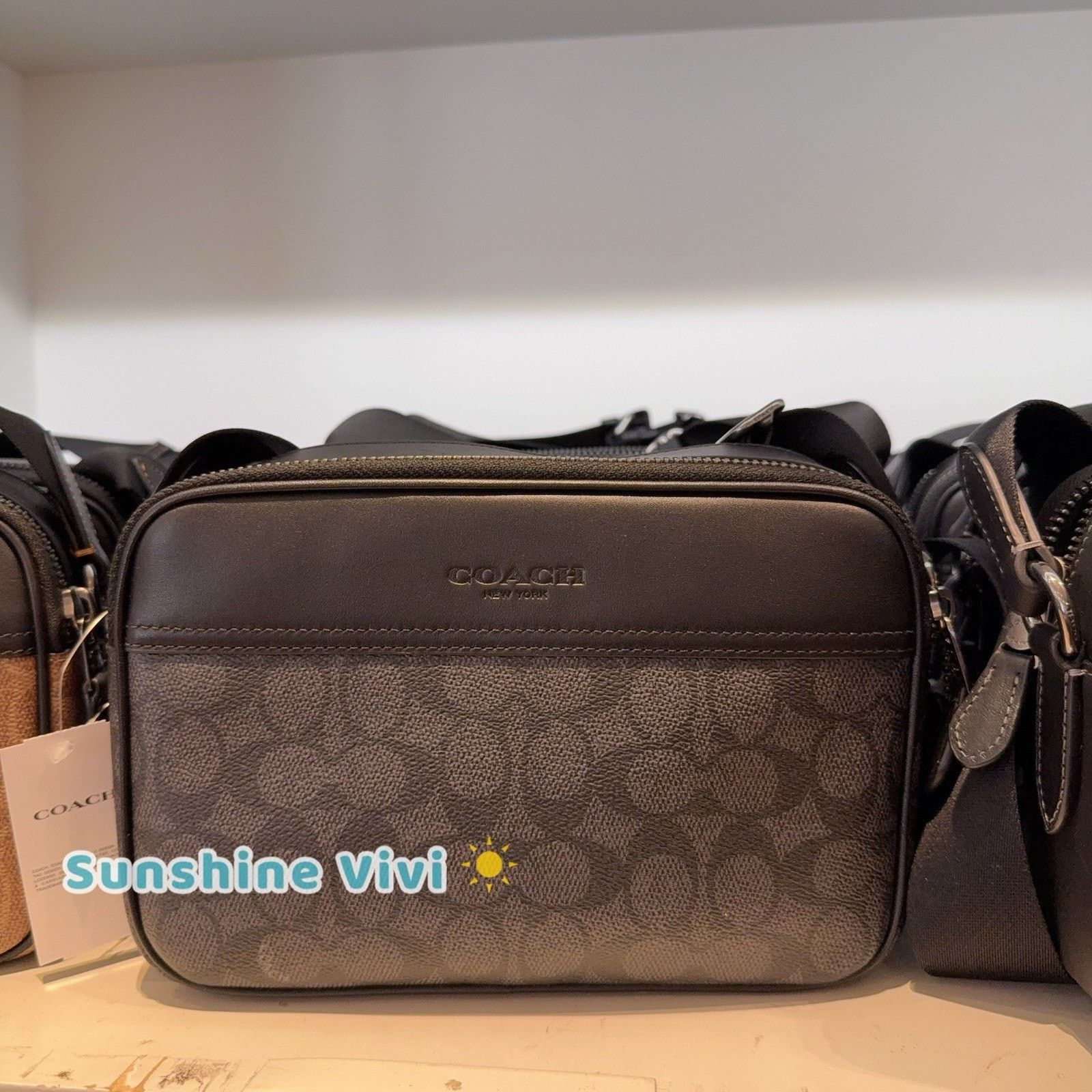 Coach NWT Coach CV921 Men Graham Crossbody Charcoal Black Size ONE SIZE - 6 Thumbnail