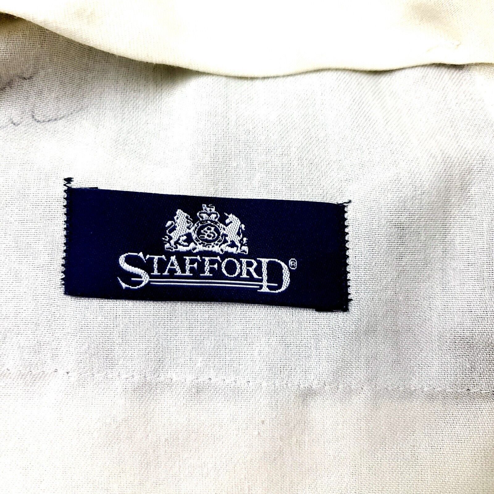 Stafford Stafford Wool Dress Pants 35/28 Gray Sharkskin W/ Blue Windo Size 34R - 4 Thumbnail