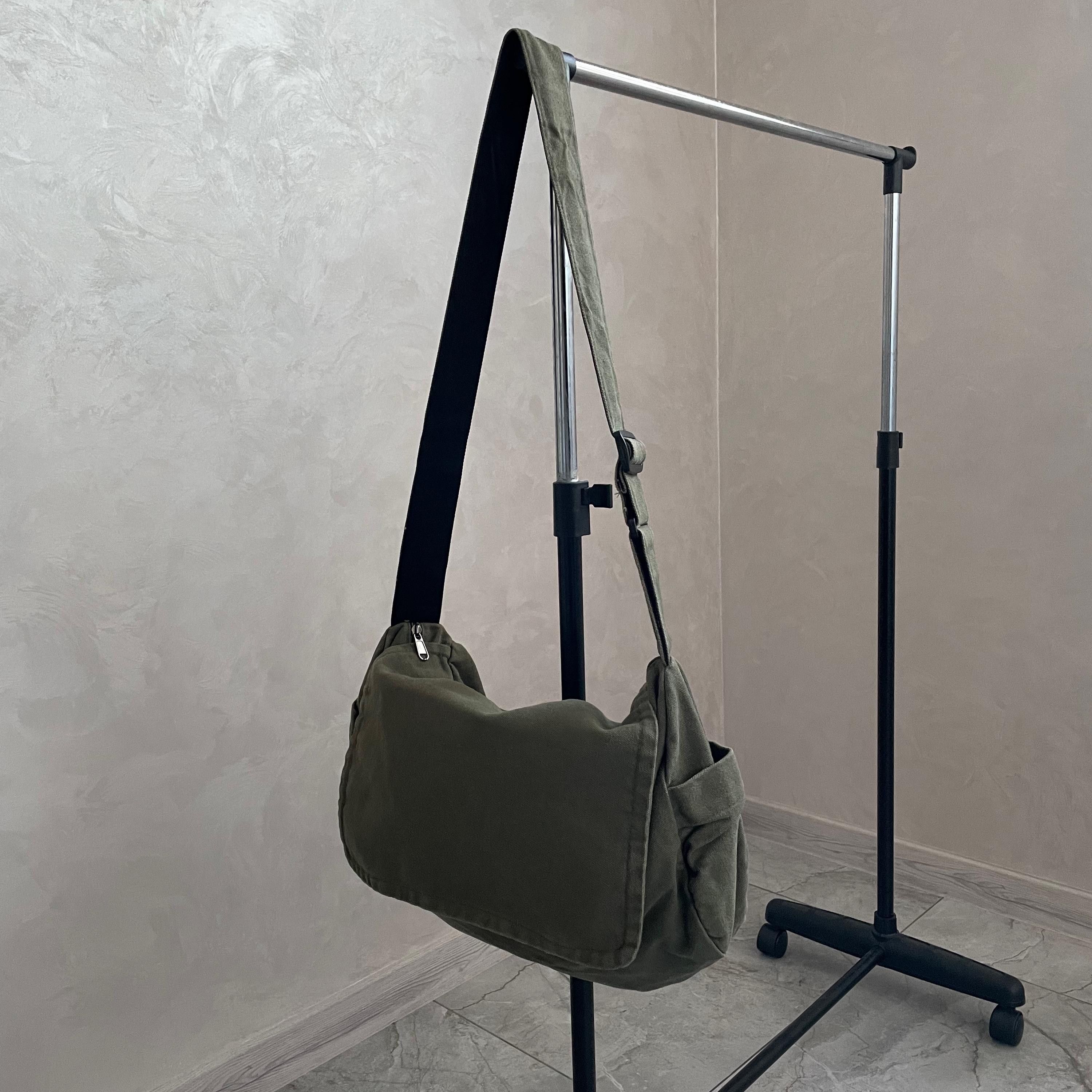Other Large Canvas Crossbody Bag School Travel Shoulder Hobo Size ONE SIZE - 7 Thumbnail