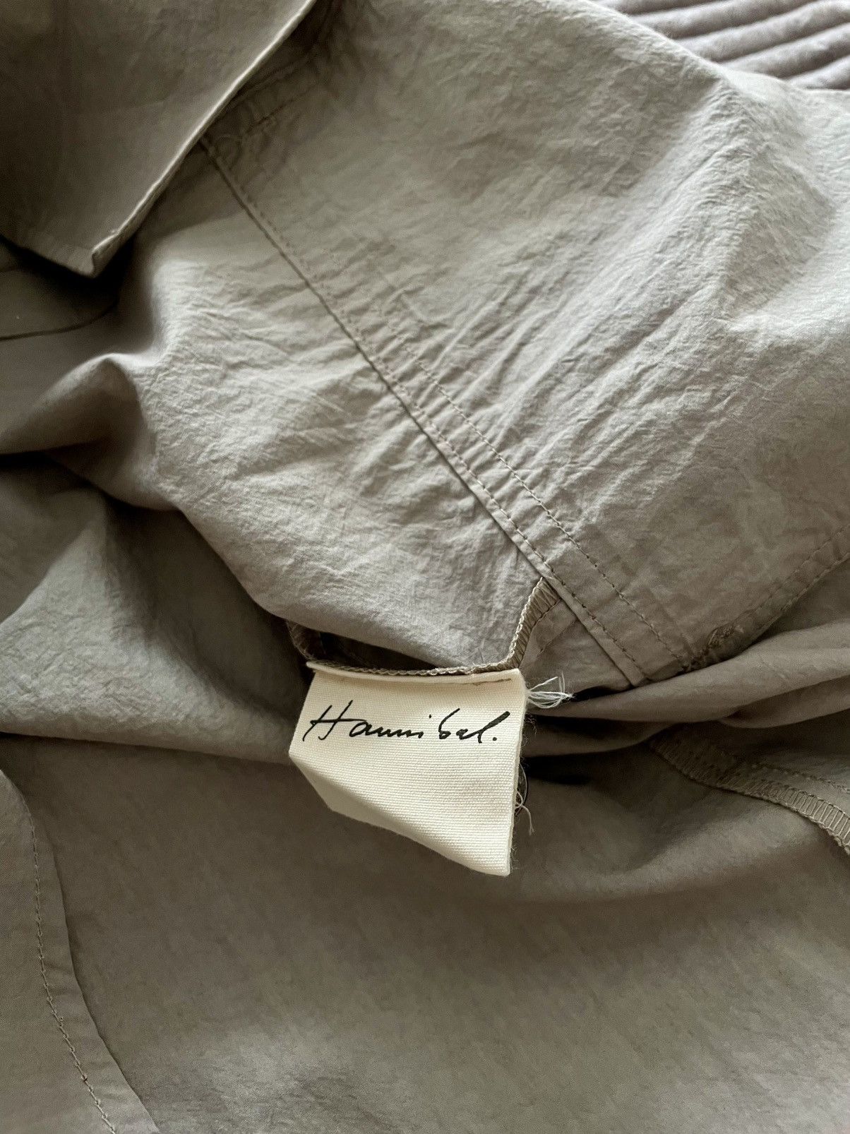 Hannibal. Hannibal. Beige Rough Paper Cotton Button Relaxed Shirt Size US L / EU 52-54 / 3 - 8 Thumbnail