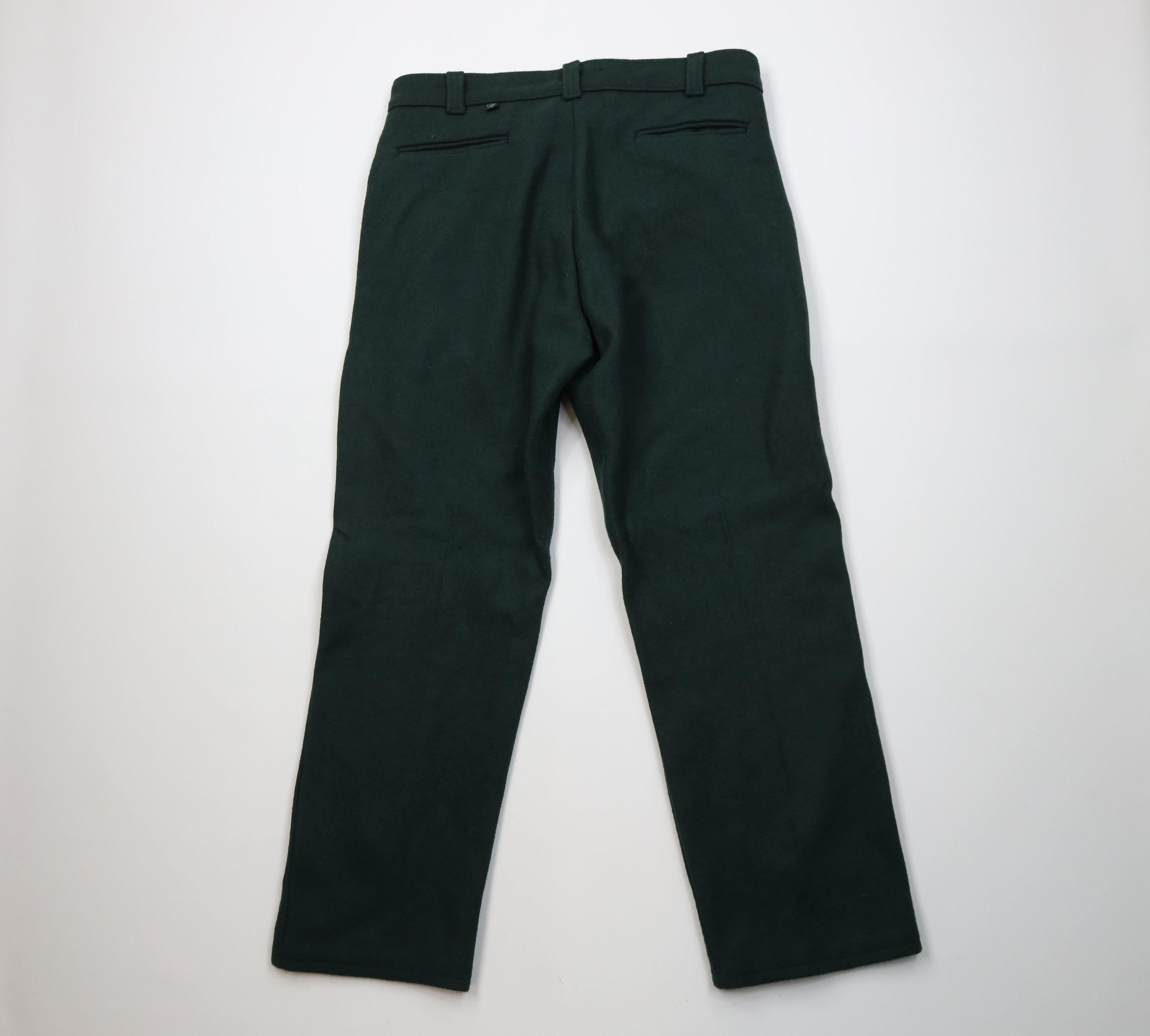 Vintage Vintage 90s Streetwear Wool Wide Leg Pants Hunter Green Size US 36 / EU 52 - 10 Thumbnail