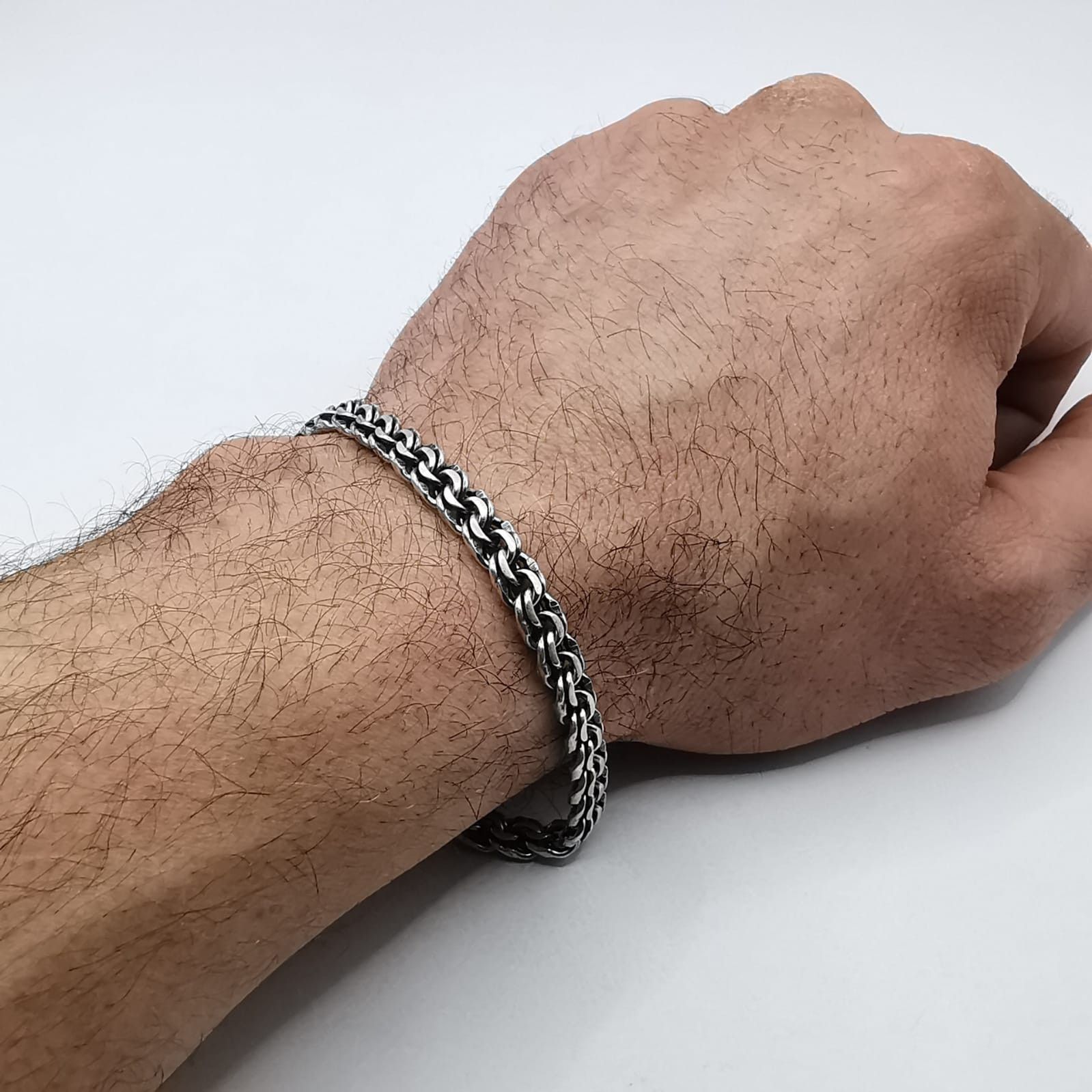 Sterling Silver Vintage Bracelet Jewelry,925 Sterling Silver,Handmade 19,71g Size ONE SIZE - 7 Thumbnail