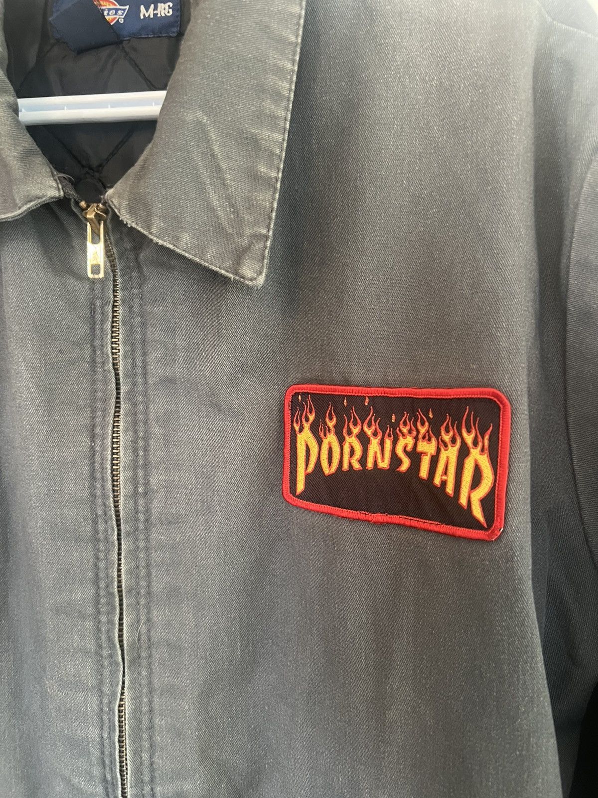 Japanese Brand × Vintage Vintage 90’s Pornstar Burning Flame Logo Jacket Size US M / EU 48-50 / 2 - 2 Thumbnail
