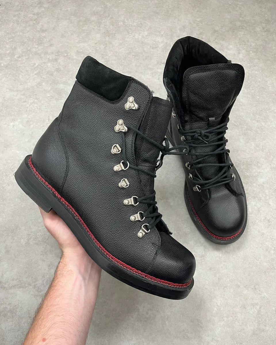 Gucci Gucci Black Premium Leather Ranger Boots Size US 14 / EU 47 - 1 Thumbnail