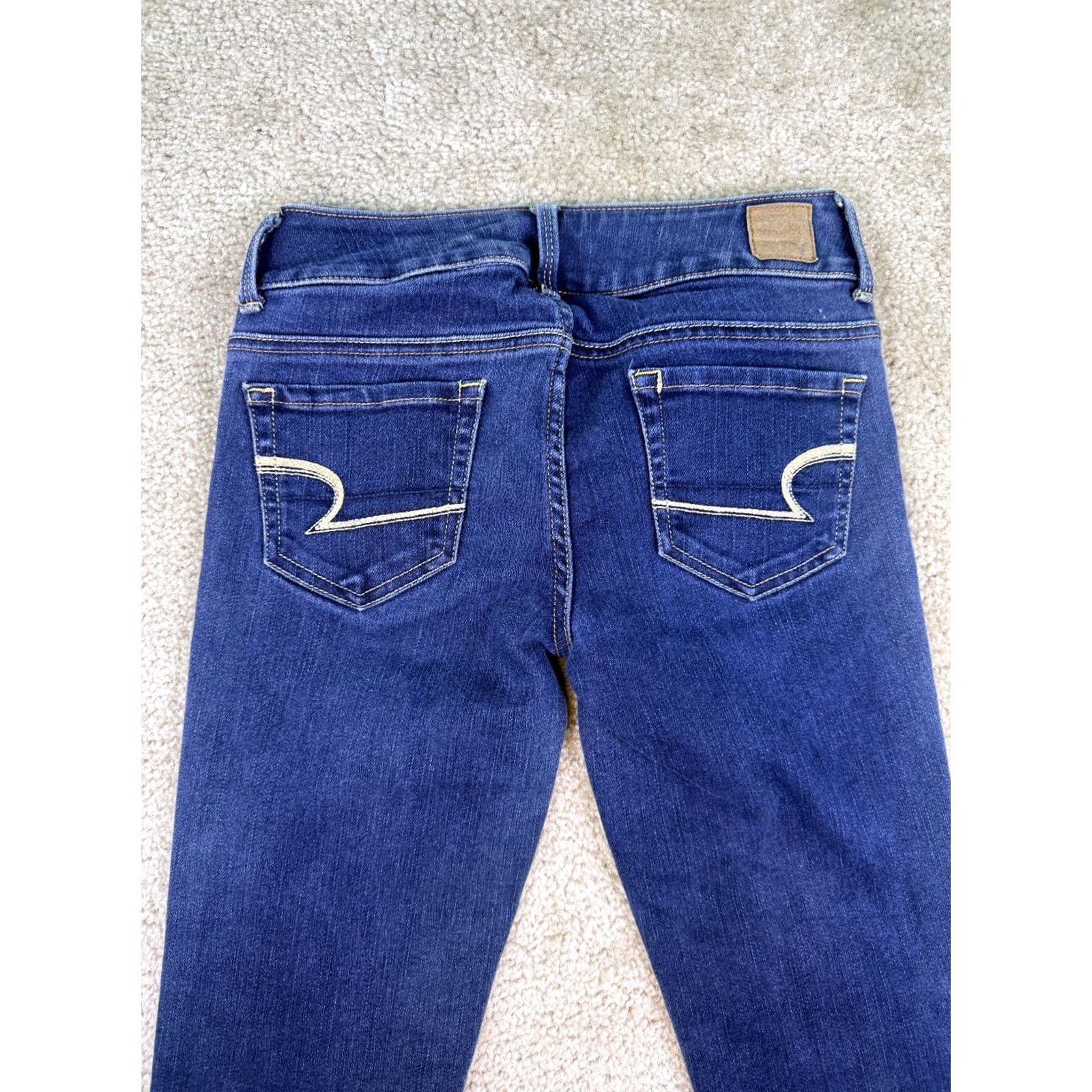 American Eagle Outfitters American Eagle Womens Jeans Artist Crop Blue 2 Stretch Dark Wash C928 Size 26" / US 2 / IT 38 - 5 Thumbnail