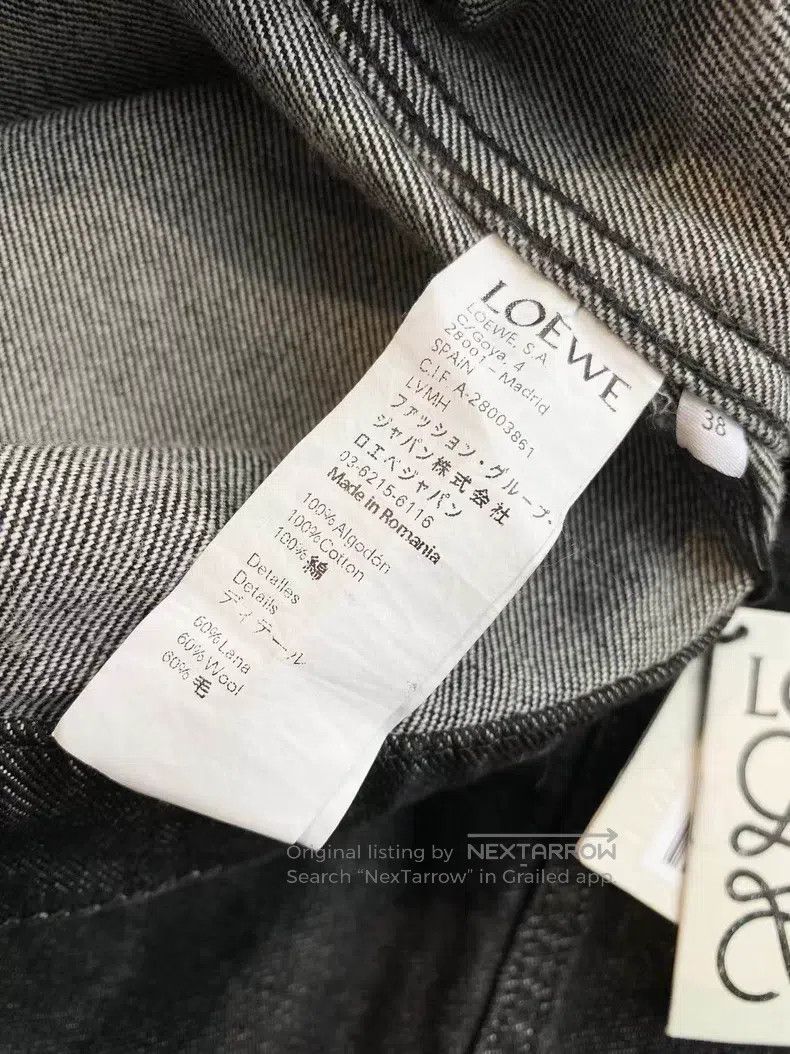 Loewe Loewe Cotton leather logo denim jacket Size XS / US 0-2 / IT 36-38 - 6 Thumbnail