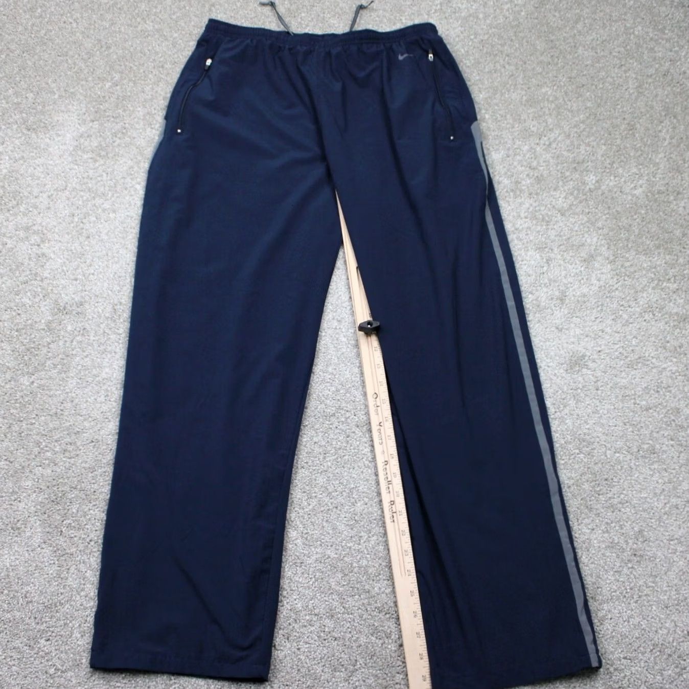 Nike Nike Pants Mens L Blue Wind FitDry Zip Ankle Golf Rain Drawstring inseam Size US 33 - 3 Thumbnail