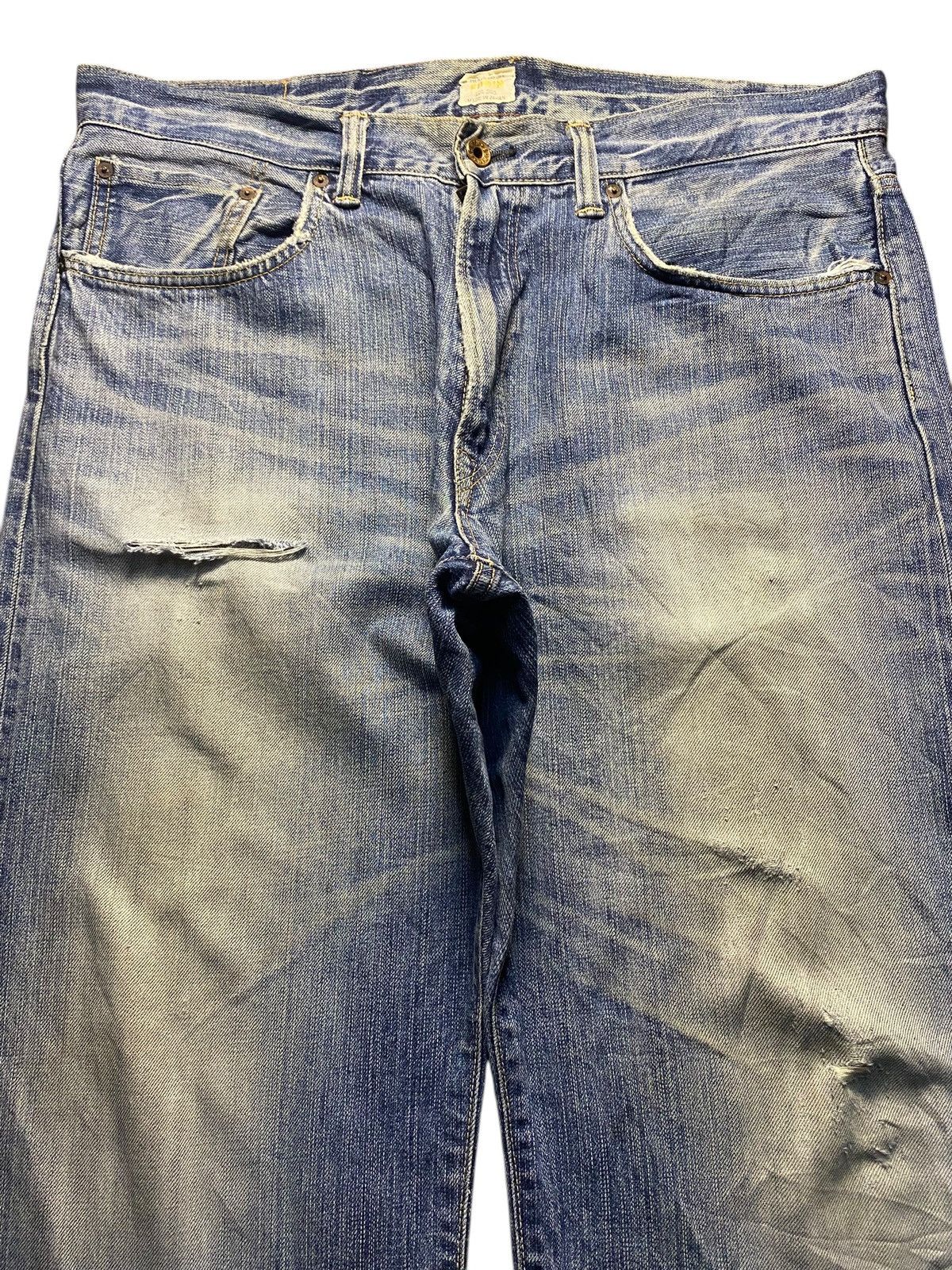 Edwin Vintage Edwin 505 Selvedge Mud Wash Distressed Baggy Jeans Size US 39 - 4 Thumbnail