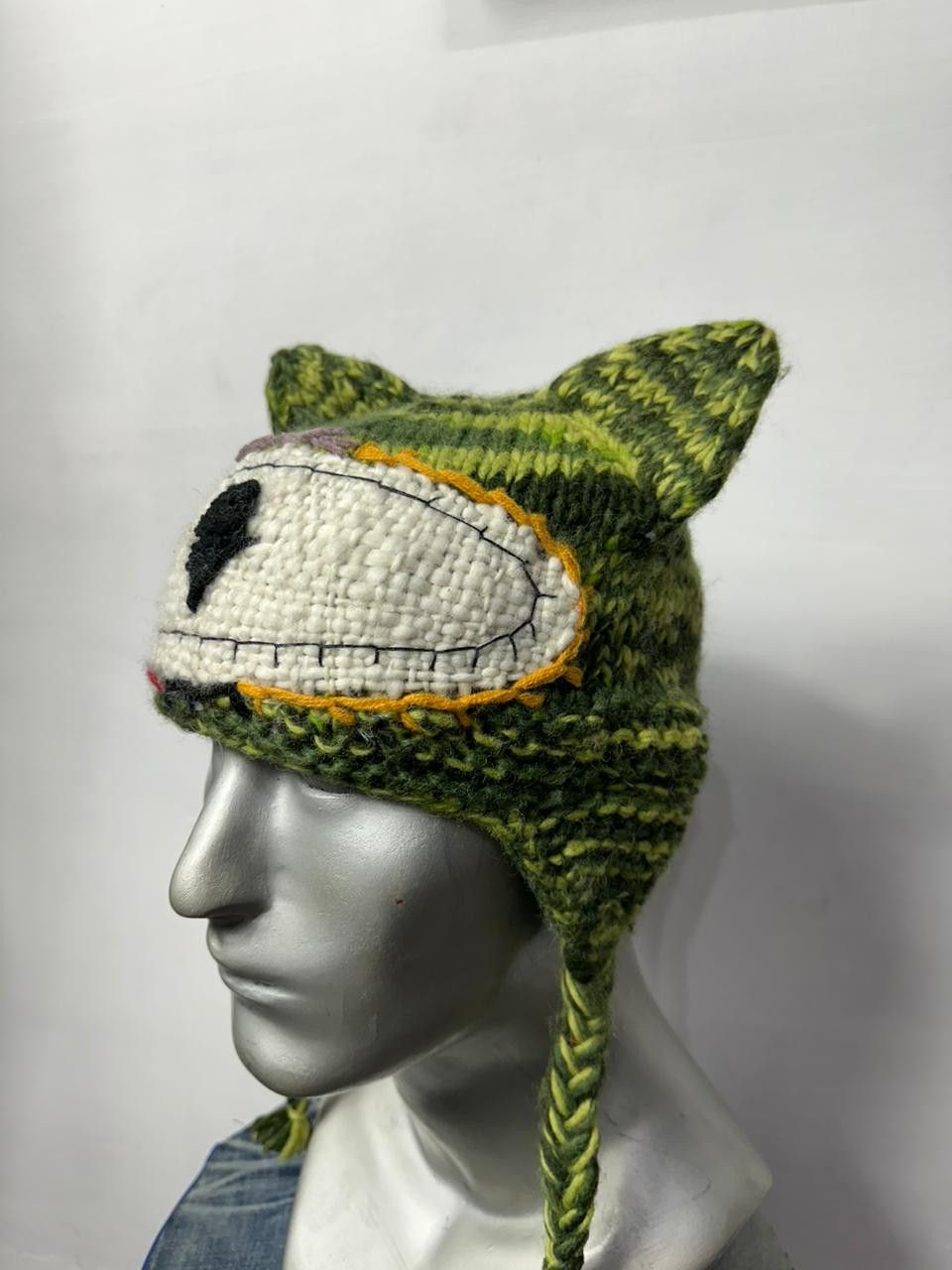 Handmade 🔥 Custom Made Eyed Horn Devil Beanie Hats Size ONE SIZE - 3 Thumbnail