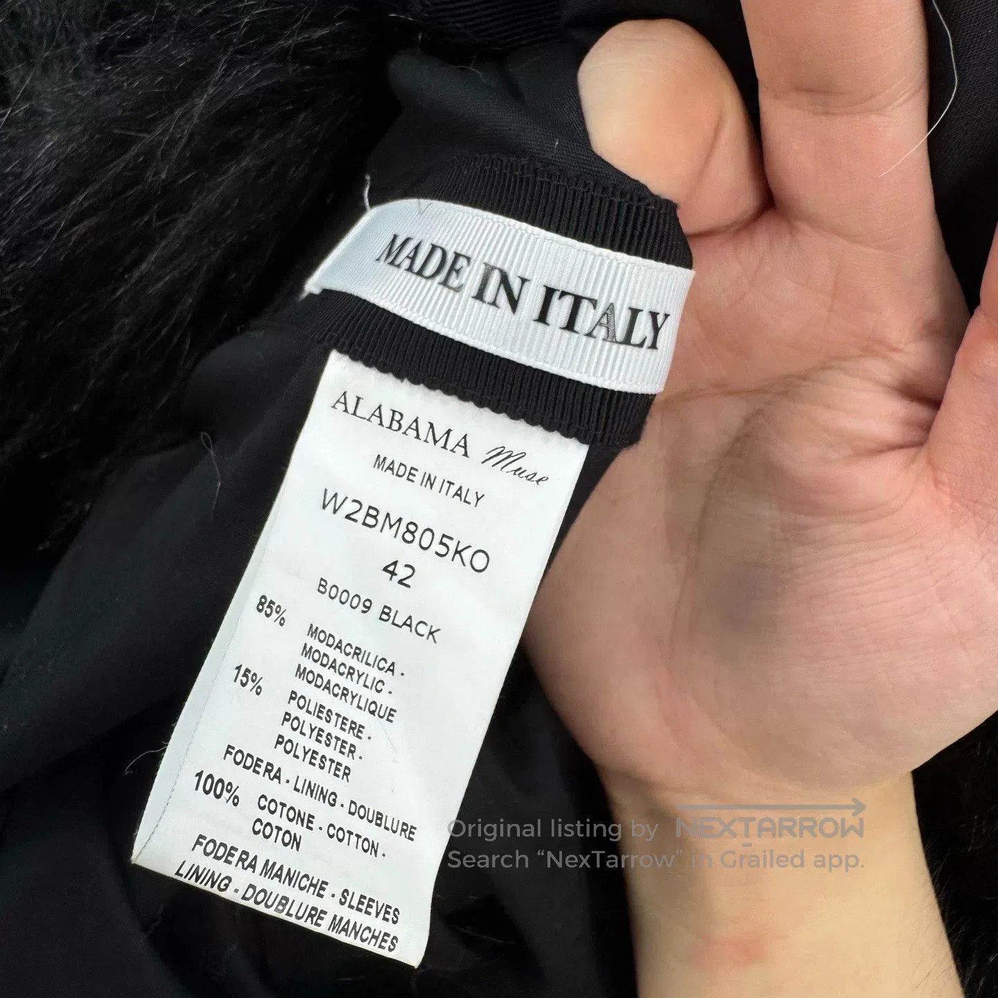 AYA MUSE Alabama Muse Black Fur Coat. Size M / US 6-8 / IT 42-44 - 6 Thumbnail