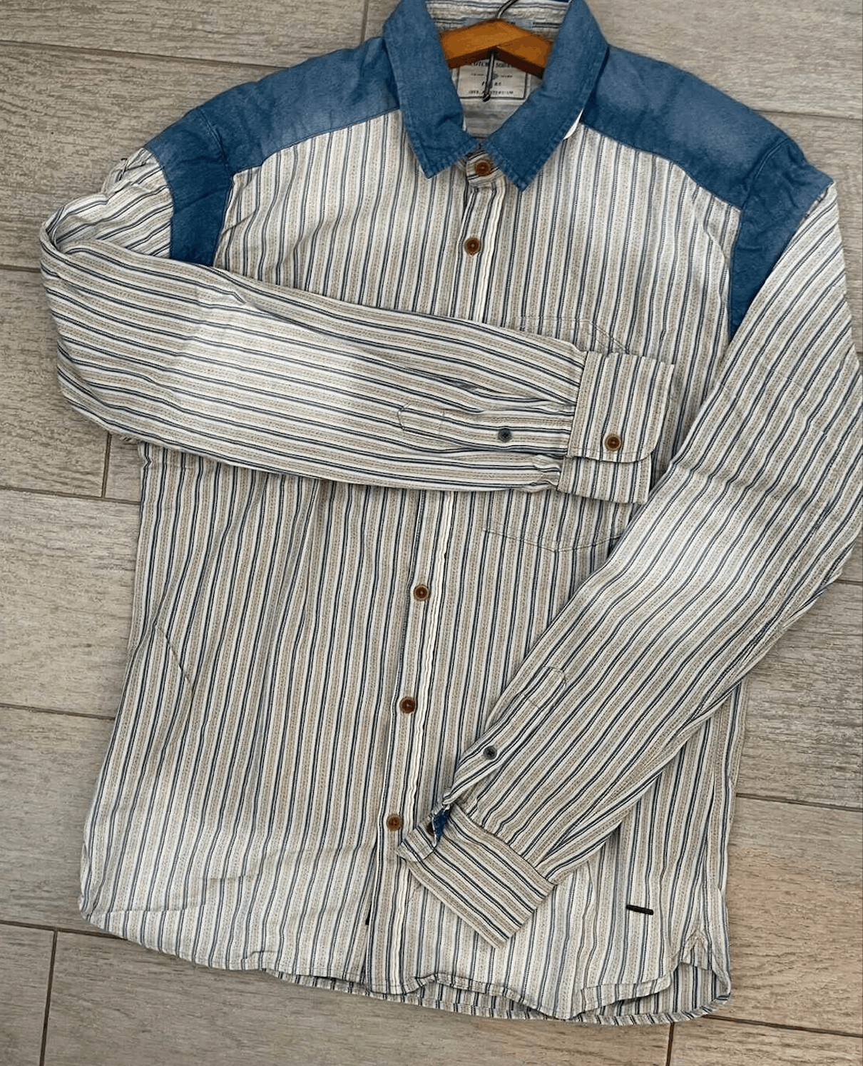 Scotch & Soda Basic Cotton Stripe Denim Button Up Shirt Scotch&Soda Size US L / EU 52-54 / 3 - 1 Thumbnail