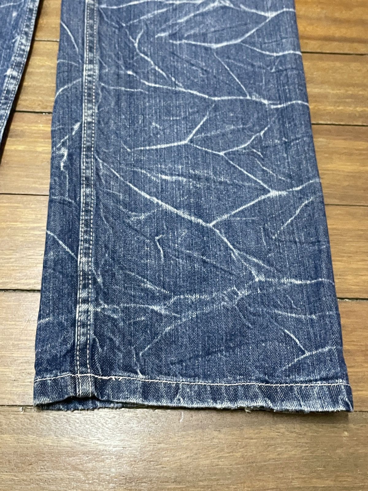 14th Addiction × Japanese Brand × Le Grande Bleu (L.G.B.) Rare Design Vintage Brand Nylaus Double Waist Jeans 2000s Size US 33 - 6 Thumbnail