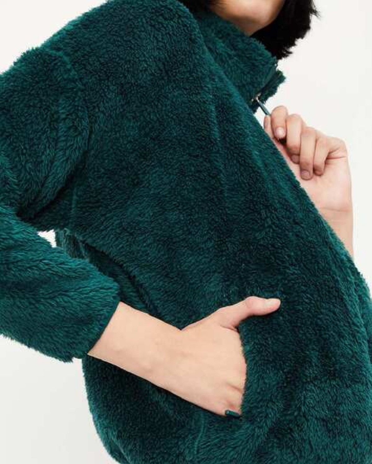 Uniqlo Soft Fabric Emerald Green Uniqlo Fluffy Yarn Fleece Jacket Size US L / EU 52-54 / 3 - 1 Thumbnail
