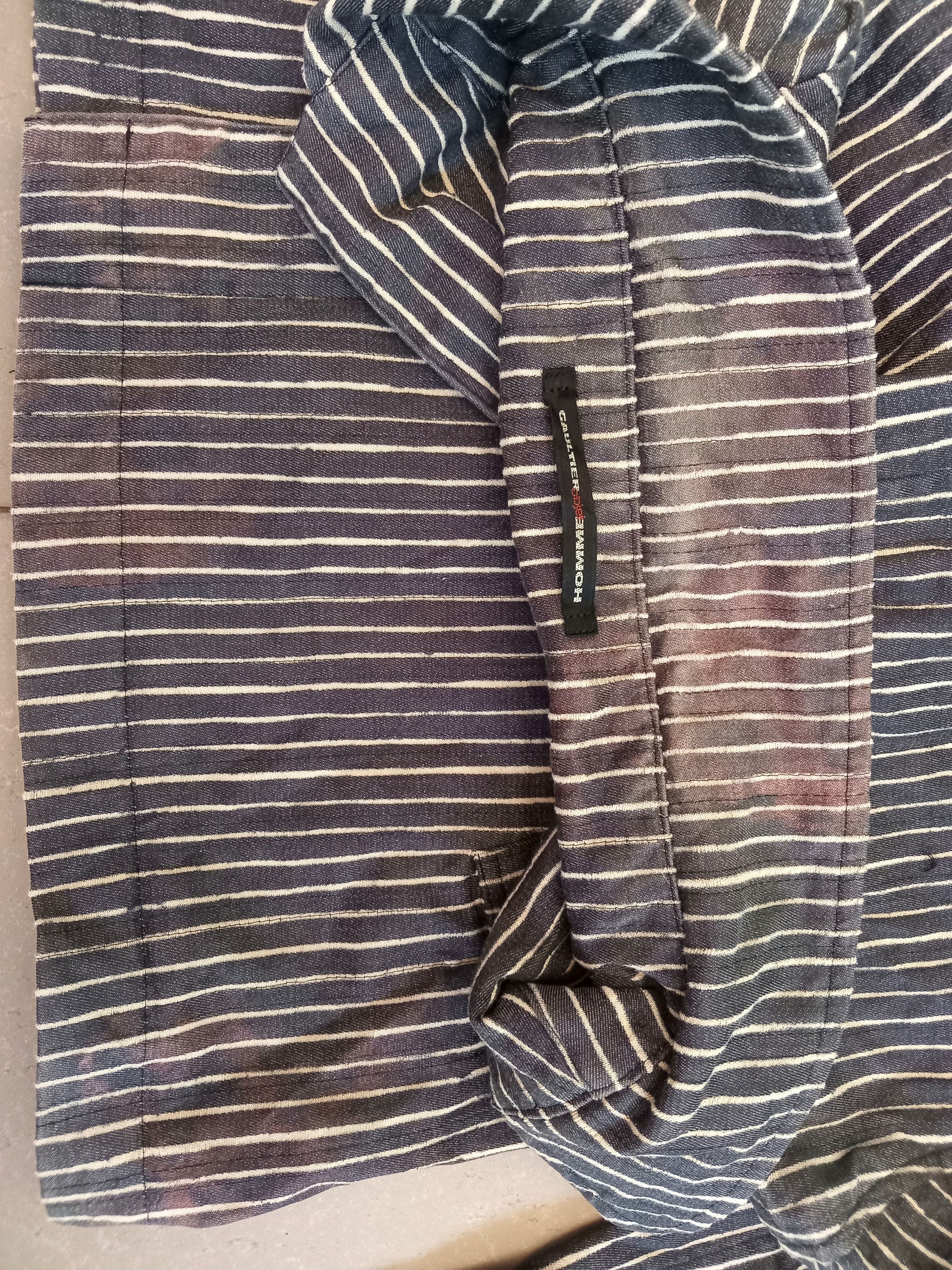 Designer × Gaultier Homme Objet × Jean Paul Gaultier GAULTIER HOMME OBJET Button Hickory Faded Jacket Size US L / EU 52-54 / 3 - 8 Thumbnail