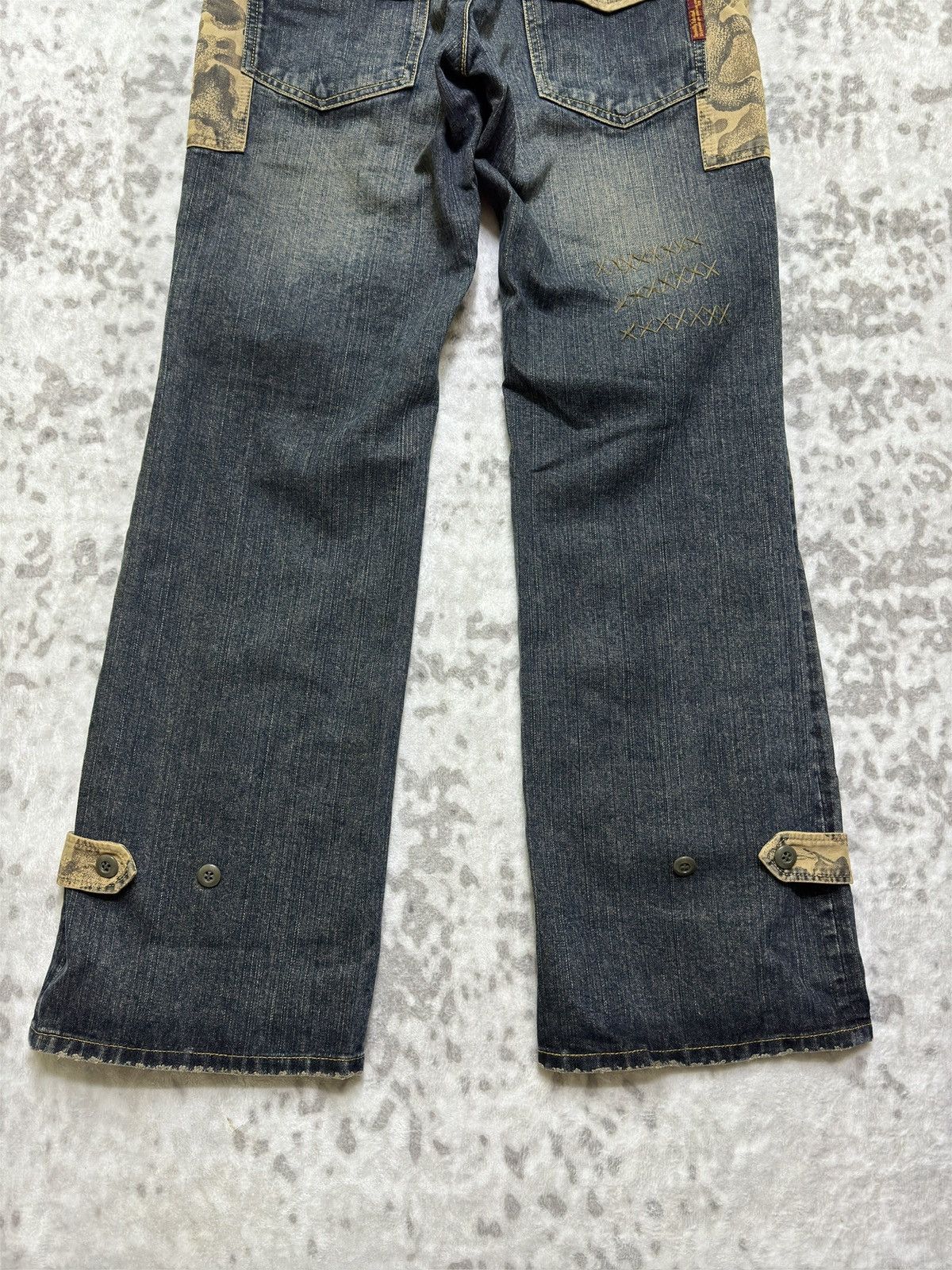 291295=Homme Vintage 291295=Homme Multi Pocket Flare Denim Camo Size US 32 / EU 48 - 13 Thumbnail
