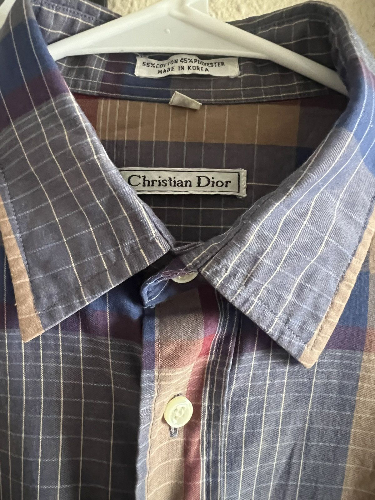 Dior Christian Dior Plaid Button Up Size US M / EU 48-50 / 2 - 5 Thumbnail