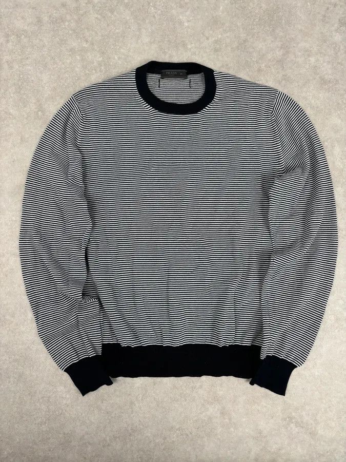 Prada SS2012 Prada Black Stipes Sweater Size US S / EU 44-46 / 1 - 1 Thumbnail