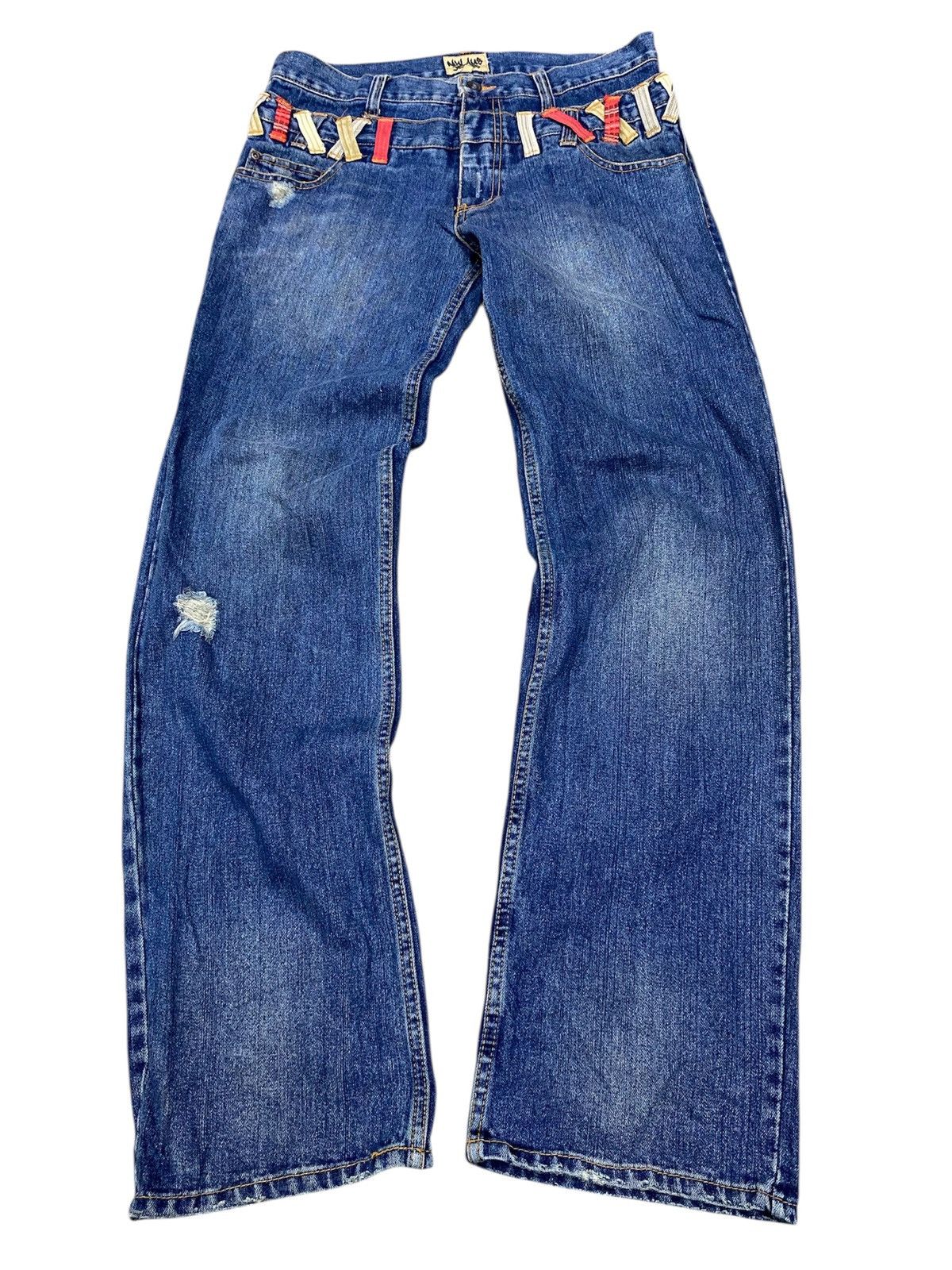 Japanese Brand Nylaus jeans pant double waist Size US 34 / EU 50 - 1 Thumbnail