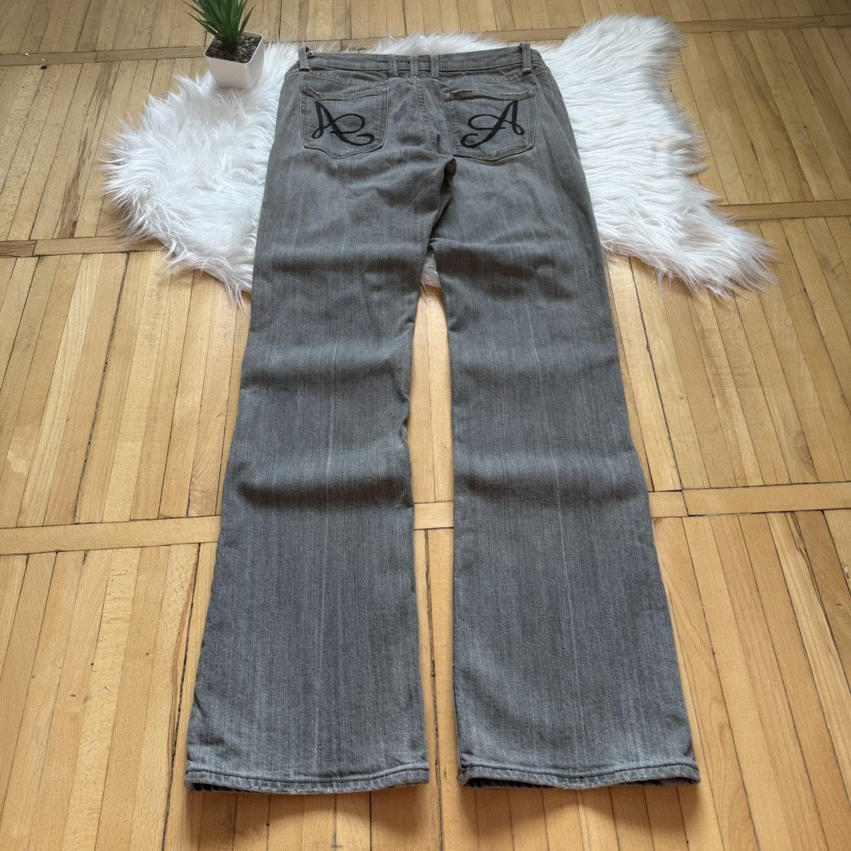 If Six Was Nine 📌 Vintage Y2K Anoname Flare Bootcut Low Rise LGB Jeans Size 30" / US 8 / IT 44 - 2 Thumbnail