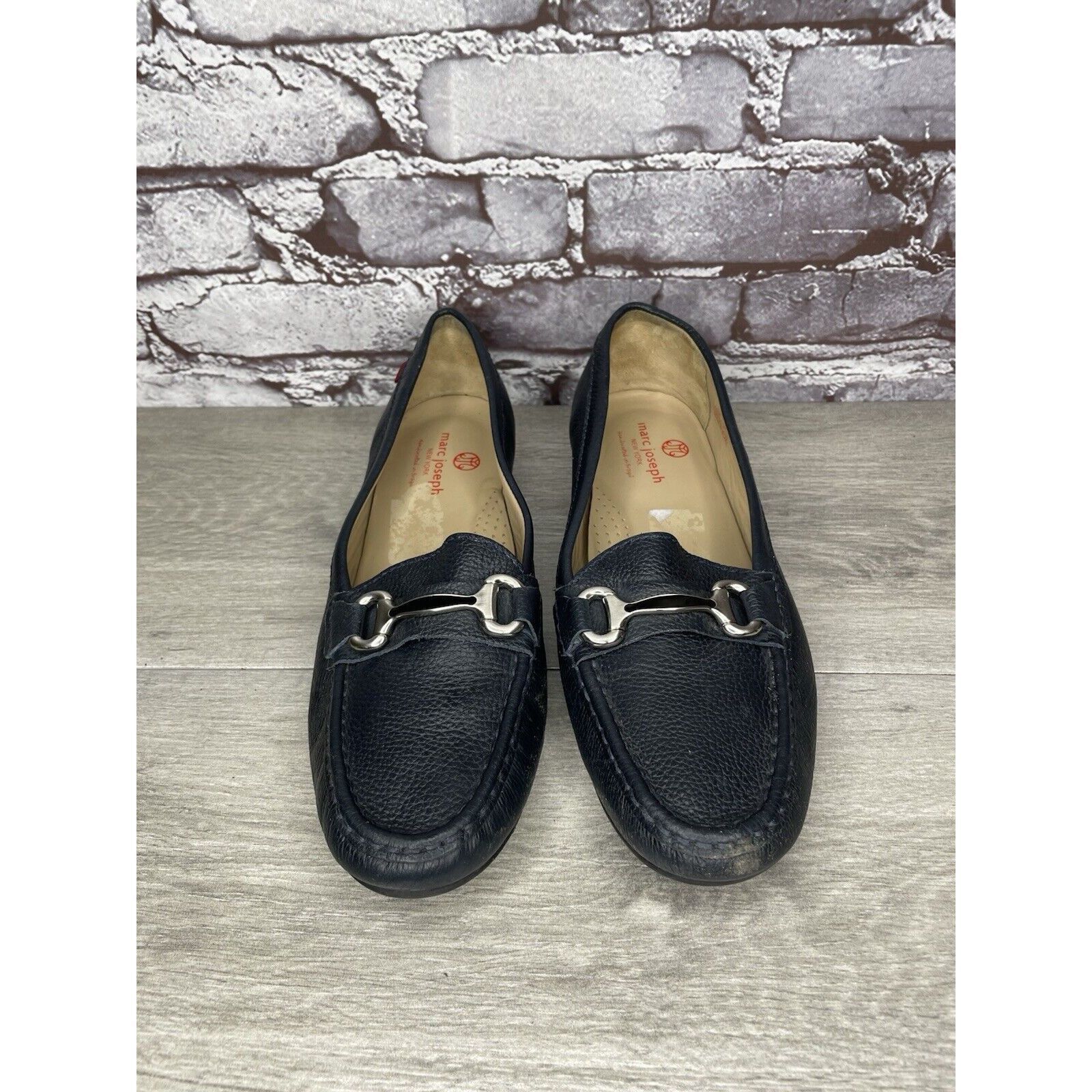 Joseph Marc Joseph New York Grand Street Blue Leather Loafers Women Size US 10.5 / IT 40.5 - 14 Thumbnail