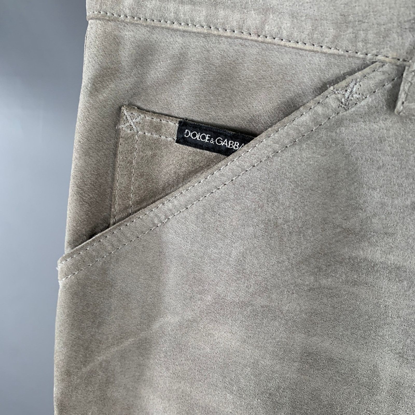 Dolce & Gabbana Size 32 Grey Suede Five Pockets Straight Casual Pants Size US 32 / EU 48 - 5 Thumbnail