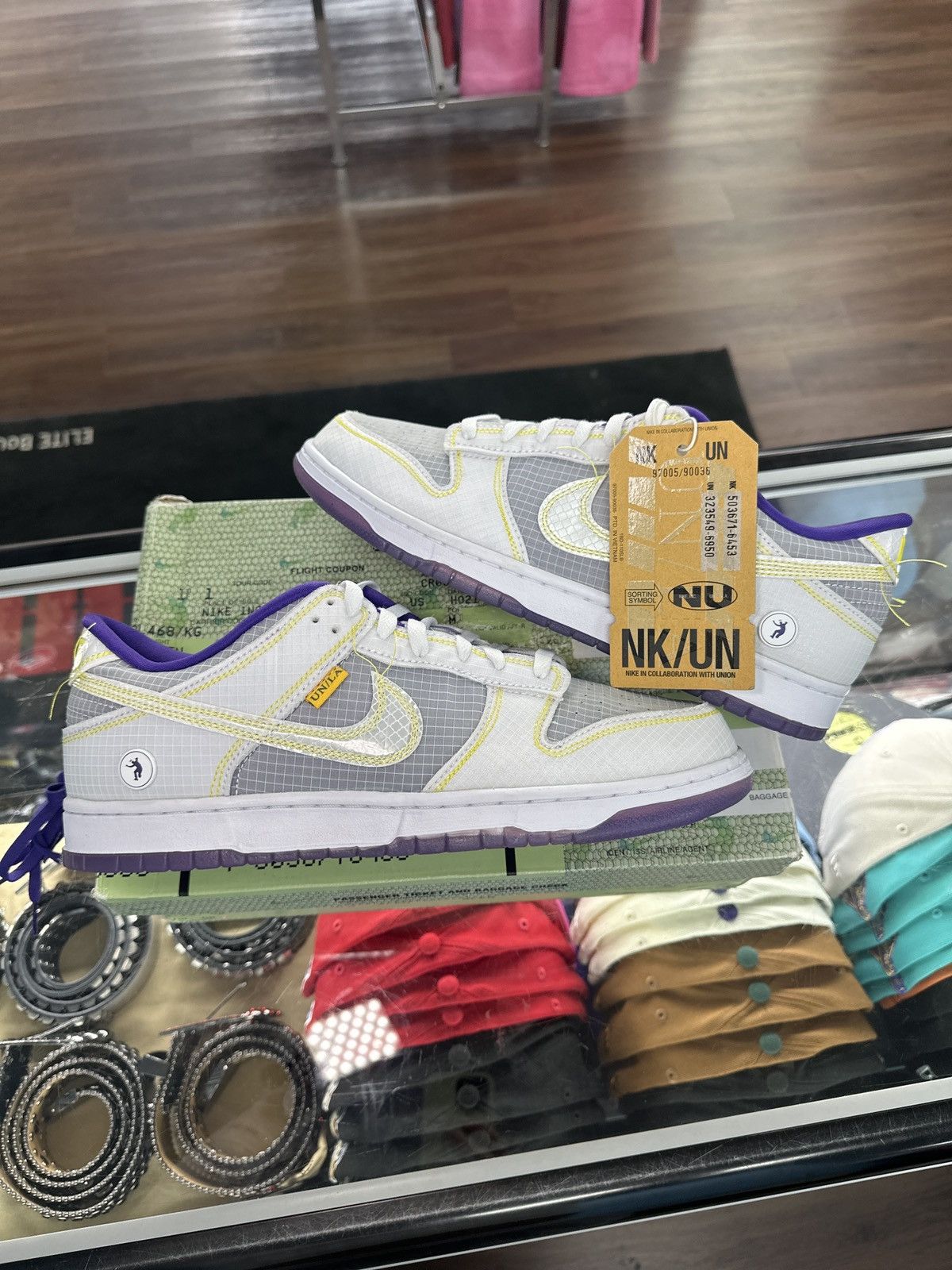 Nike Nike Dunk Low Union Passport Pack Court Purple Size US 12 / EU 45 - 6 Thumbnail