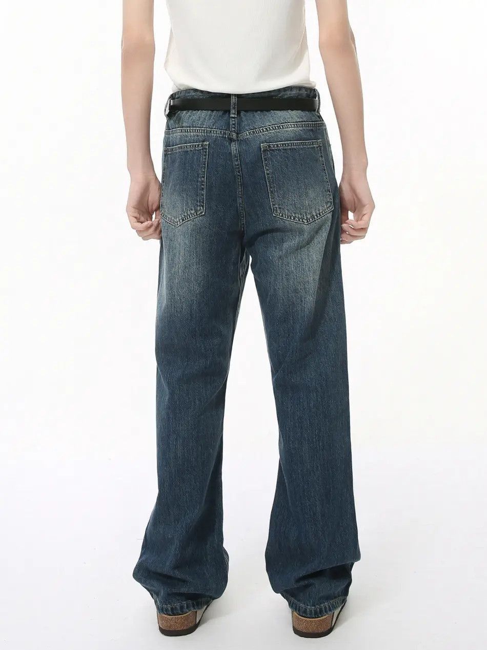 Japanese Brand Retro loose straight leg high street jeans Size US 32 / EU 48 - 3 Thumbnail