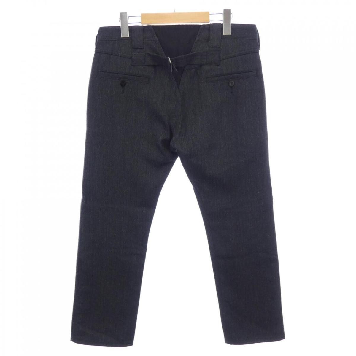 Junya Watanabe Cropped Pants Herringbone Wool Black Size US 33 - 2 Thumbnail