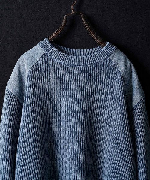Number (N)ine Number nine VINTAGE DYE BLEACH MILITARY RIB KNIT sweater Size US XL / EU 56 / 4 - 2 Thumbnail