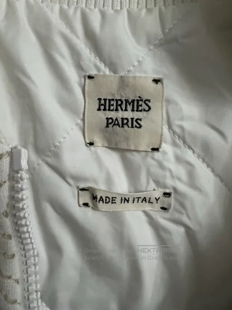 Hermes Hermes Women's white cotton jacket with classic black and Size XS / US 0-2 / IT 36-38 - 3 Thumbnail