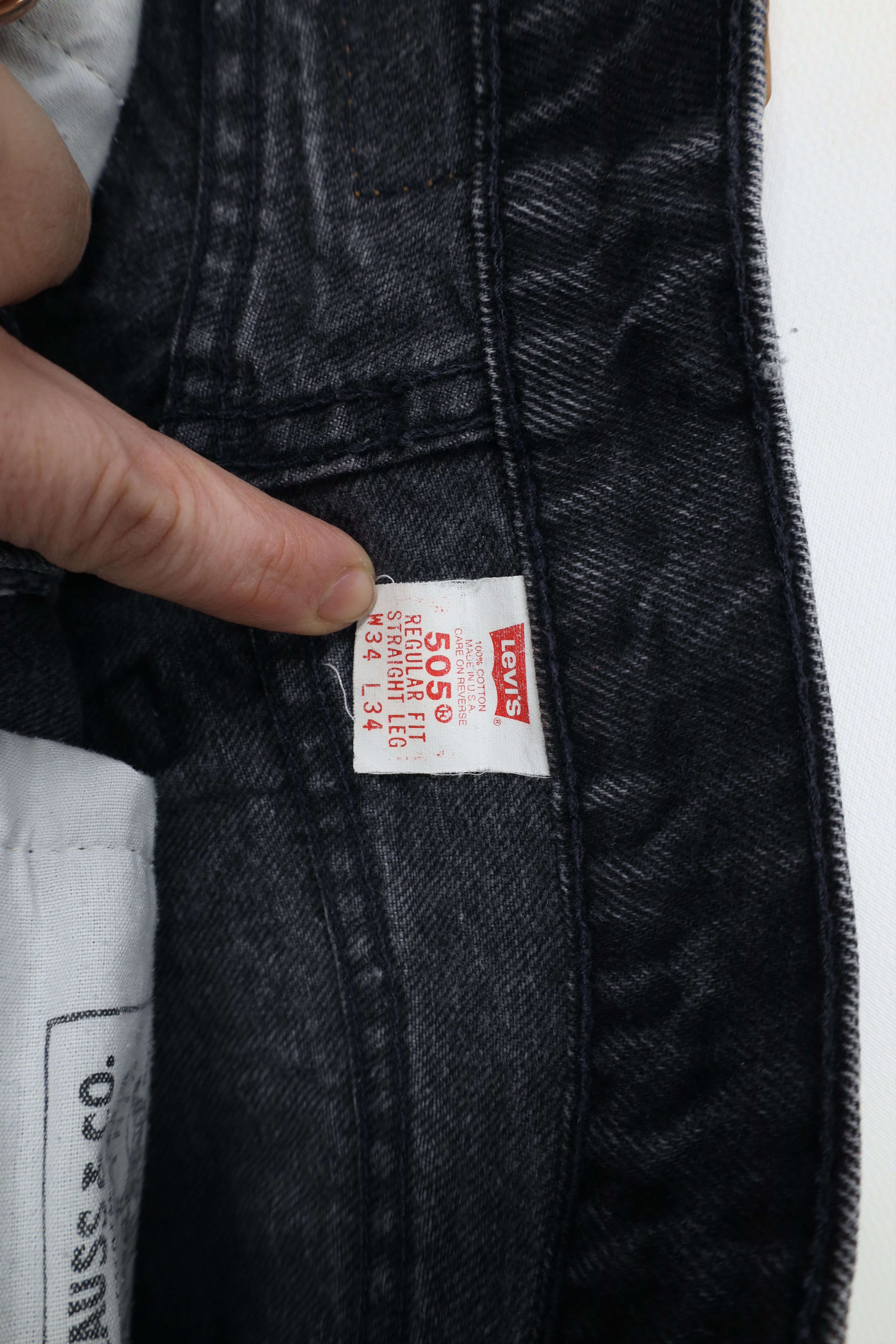 Levi's Vintage 90s Levis 505 Regular Fit Denim Jeans Black USA Size US 32 / EU 48 - 9 Thumbnail
