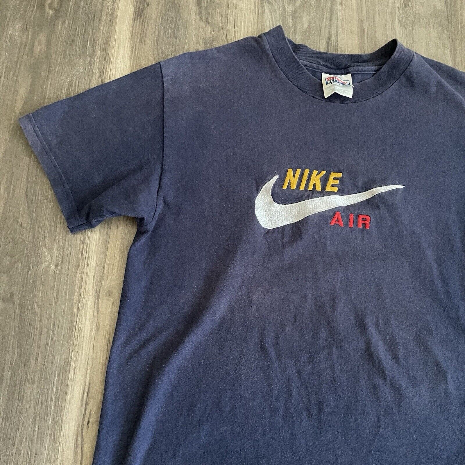 Nike × Vintage Vintage Nike Air T-Shirt Size M Faded Boot 1990s Nike Size US M / EU 48-50 / 2 - 2 Thumbnail