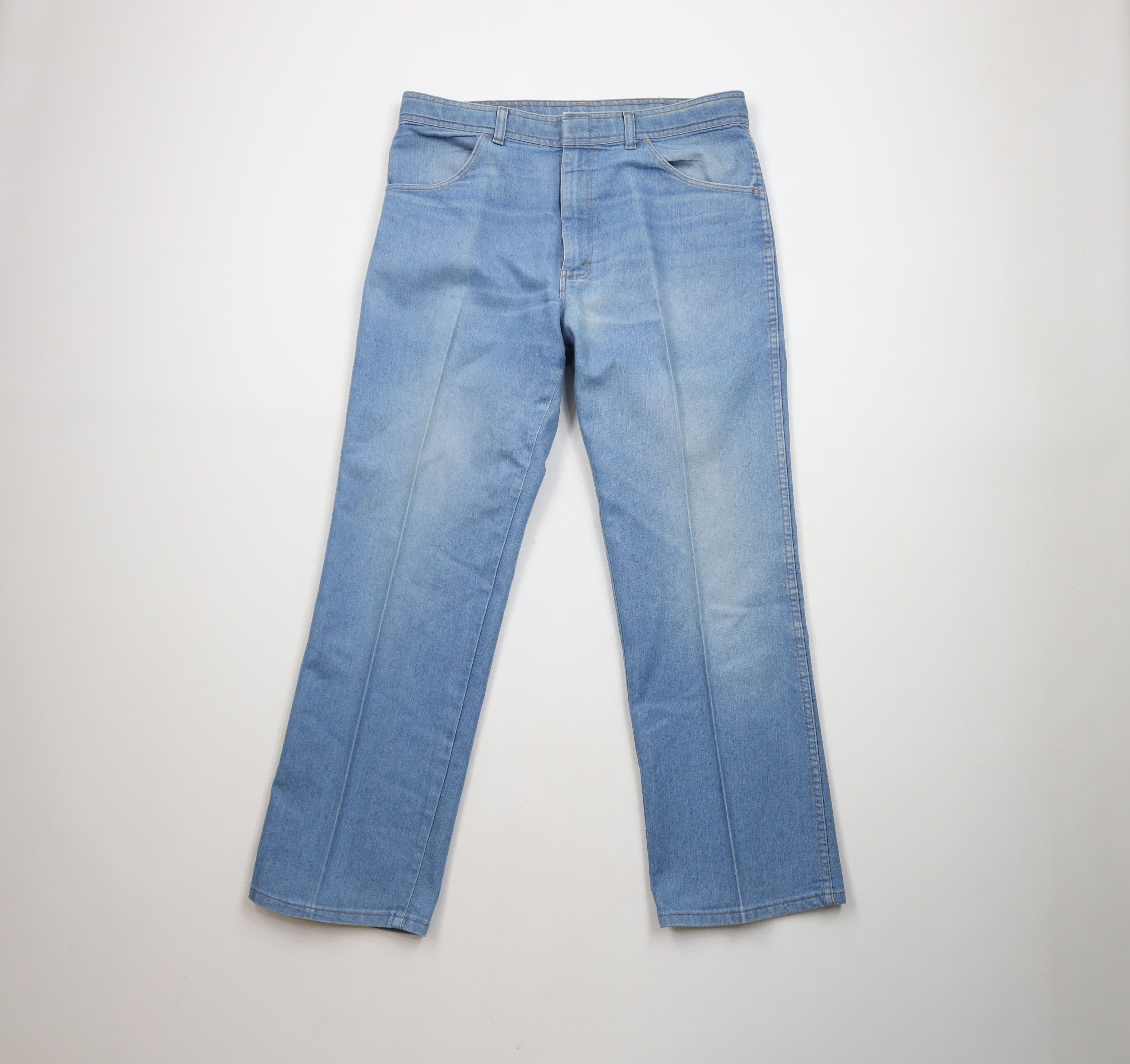 Vintage × Wrangler Vintage 90s Wrangler Flared Wide Leg Denim Jeans Blue Size US 36 / EU 52 - 1 Thumbnail