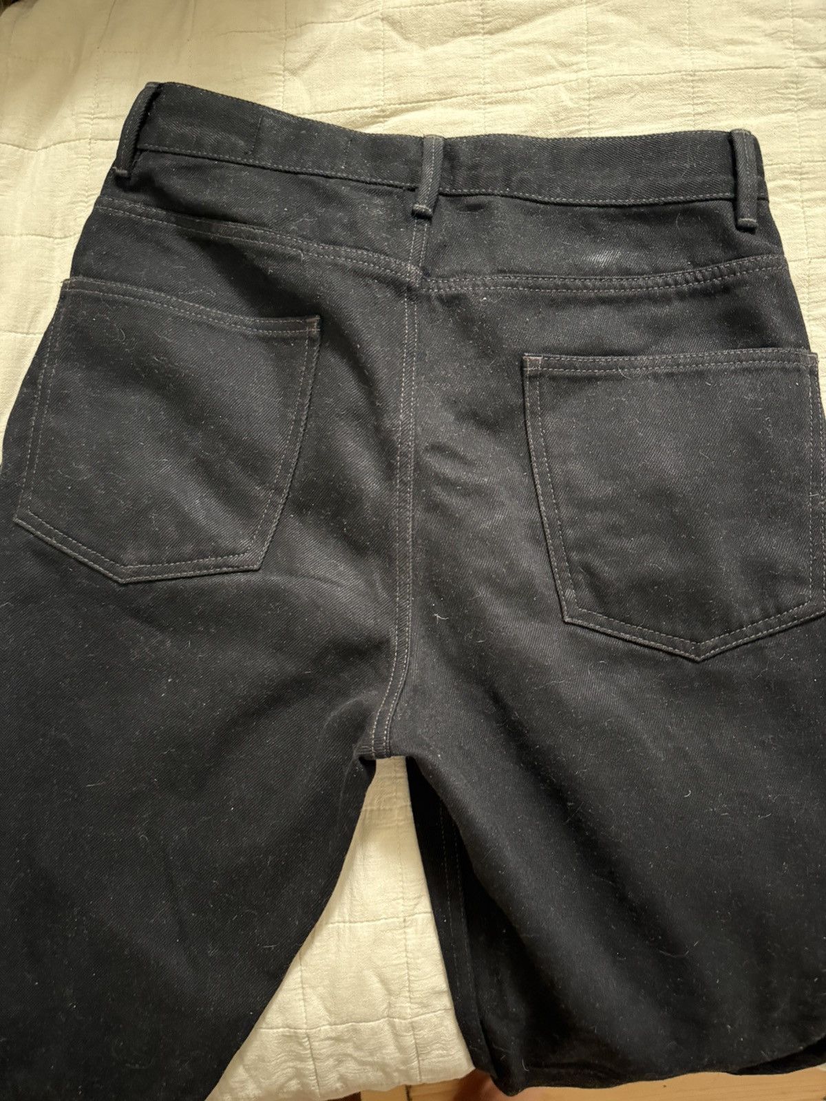 Lemaire Lemaire COTTON BLACK DENIM SEAMLESS STRAIGHT JEANS Size US 29 - 5 Thumbnail