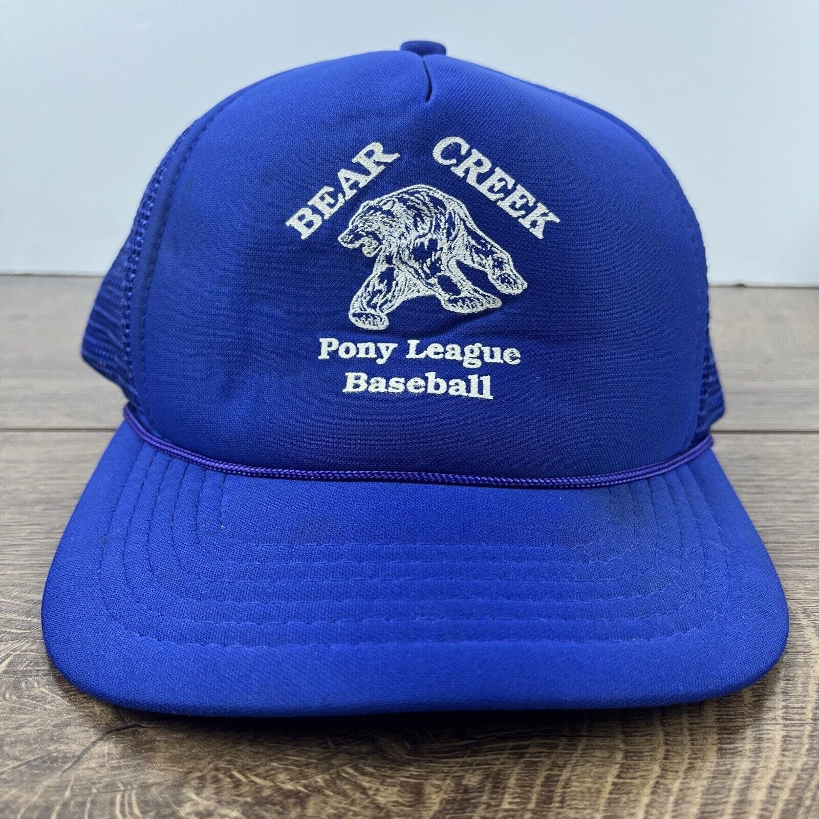 Other Bear Creek Hat Pony League Baseball Snapback Hat Blue Adjust Size ONE SIZE - 4 Thumbnail
