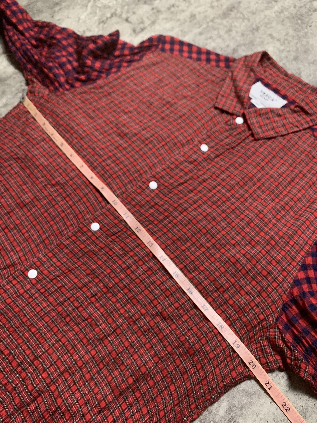 Comme des Garcons Yaeca Study Japanese Multi Checkered Snap Button Up Size US L / EU 52-54 / 3 - 10 Thumbnail