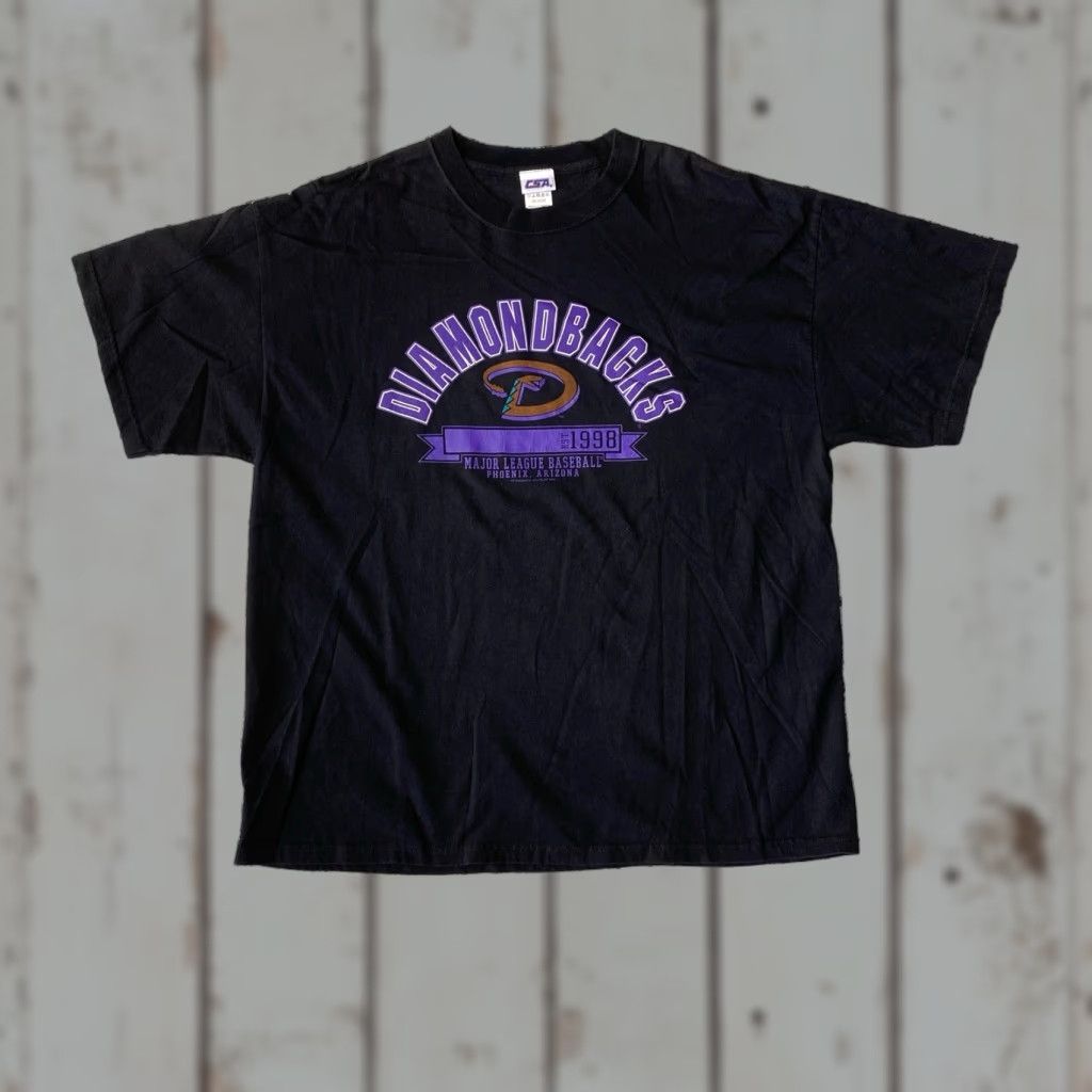 Vintage VINTAGE CSA Arizona Diamondbacks Baseball Club T Shirt XL Men Black Crew Neck Short Sleeve Retro Sports MLB Size US XL / EU 56 / 4 - 1 Thumbnail