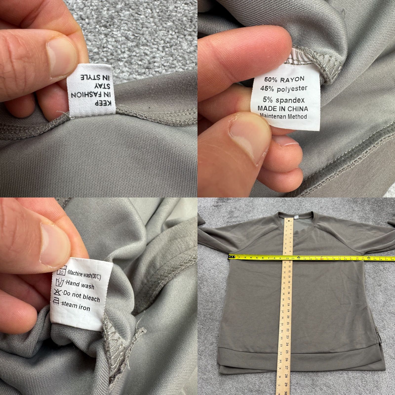 Vintage Anrabess Pullover Sweatshirt Womens Medium Gray Raglan Crew Neck Casual Shirt Women Activewear Everyday Size M / US 6-8 / IT 42-44 - 8 Thumbnail