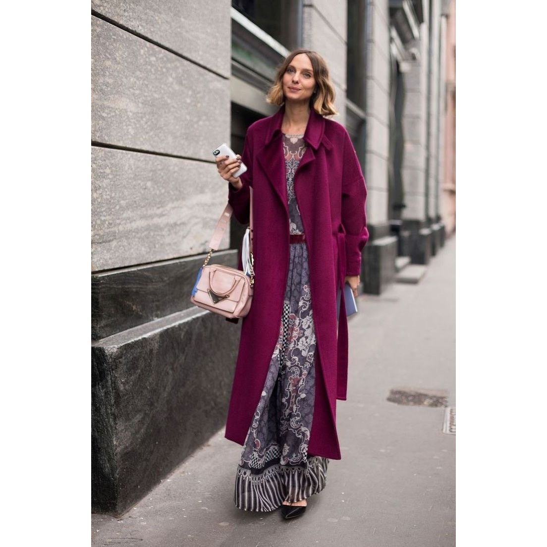 Vintage × Yves Saint Laurent Vintage 70s Giorgio Sant’Angelo Fuchsia Mohair Wrap Coat Size M / US 6-8 / IT 42-44 - 14 Thumbnail