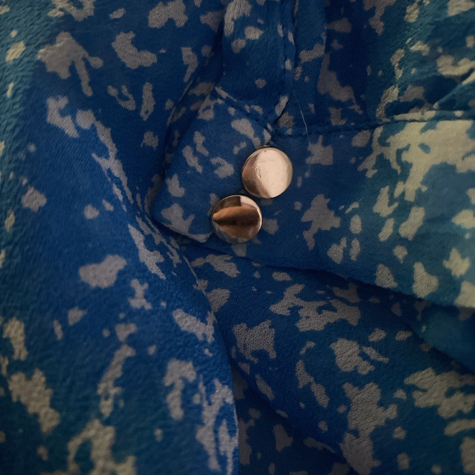 Diane von Furstenberg Diane Von Furstenberg Fleurette Dress Fleck Blue Chiffon 2 Size XS / US 0-2 / IT 36-38 - 9 Thumbnail
