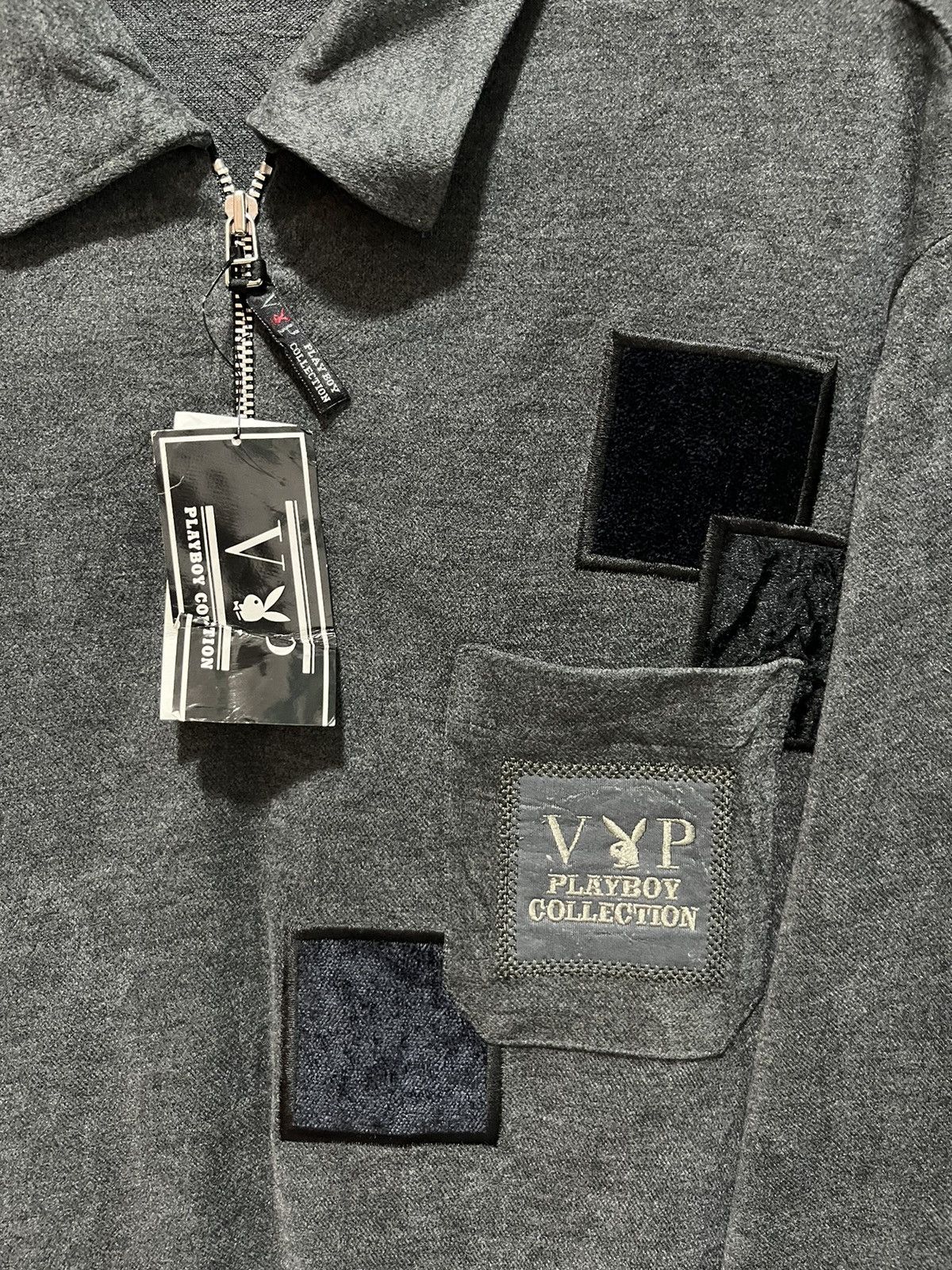 Japanese Brand × Playboy Half Zipper Long Sleeve Polo Patchwork Size US L / EU 52-54 / 3 - 3 Thumbnail