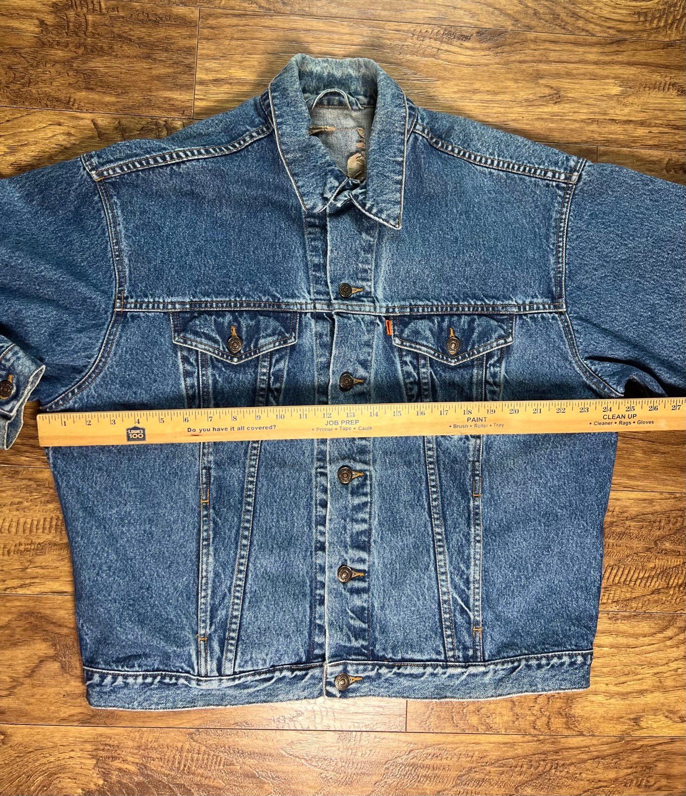 Levi's Vtg 80s Orange Tab Levis Blue Denim Trucker Jacket Large Size US L / EU 52-54 / 3 - 10 Thumbnail