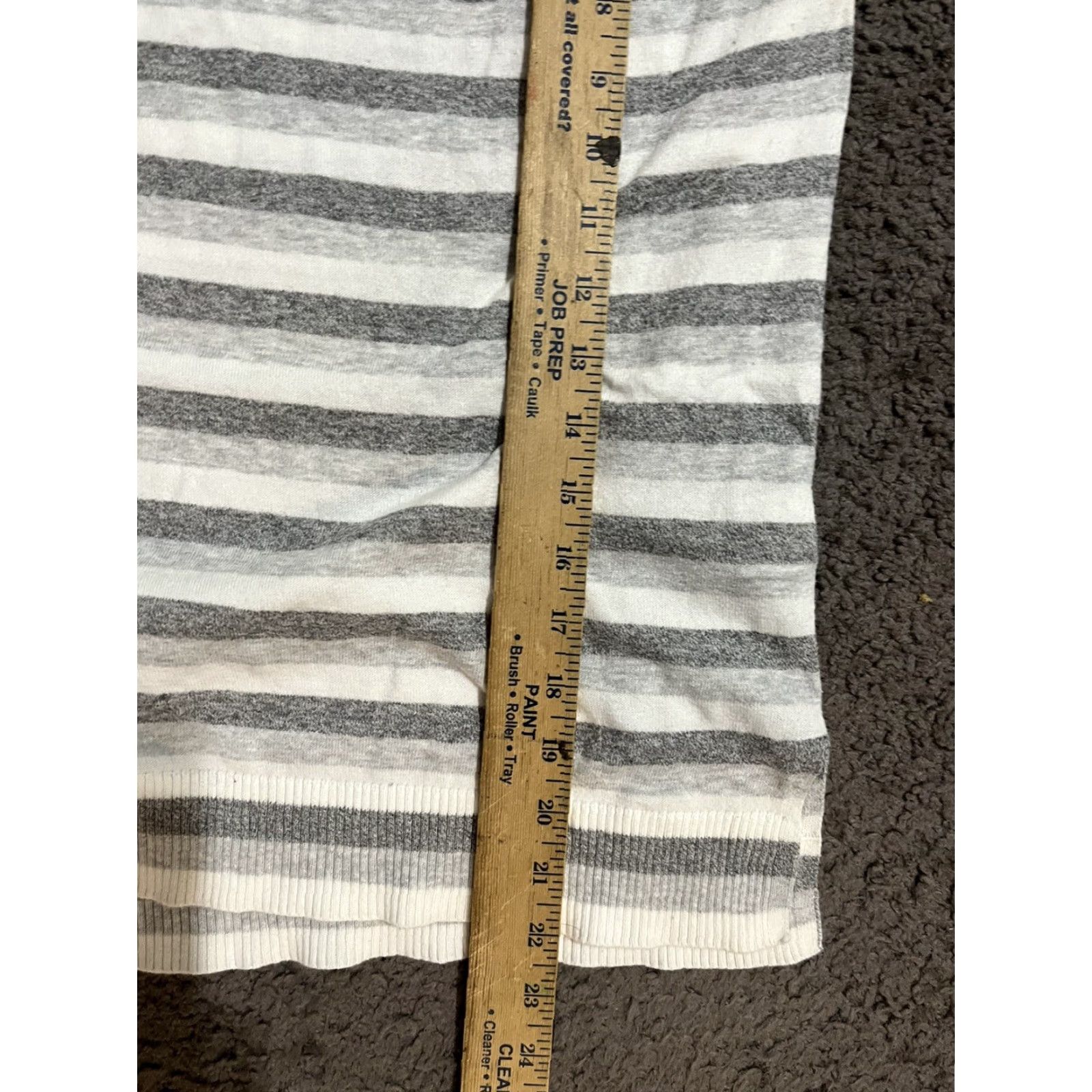 Gap Gap Shirt Womens Small Long Sleeve Striped PullOver Scooped Neck Cotton Knit Gray White - Regular Fit, Basic T-Shirt, Gap Brand, Ladies Size S / US 4 / IT 40 - 5 Thumbnail
