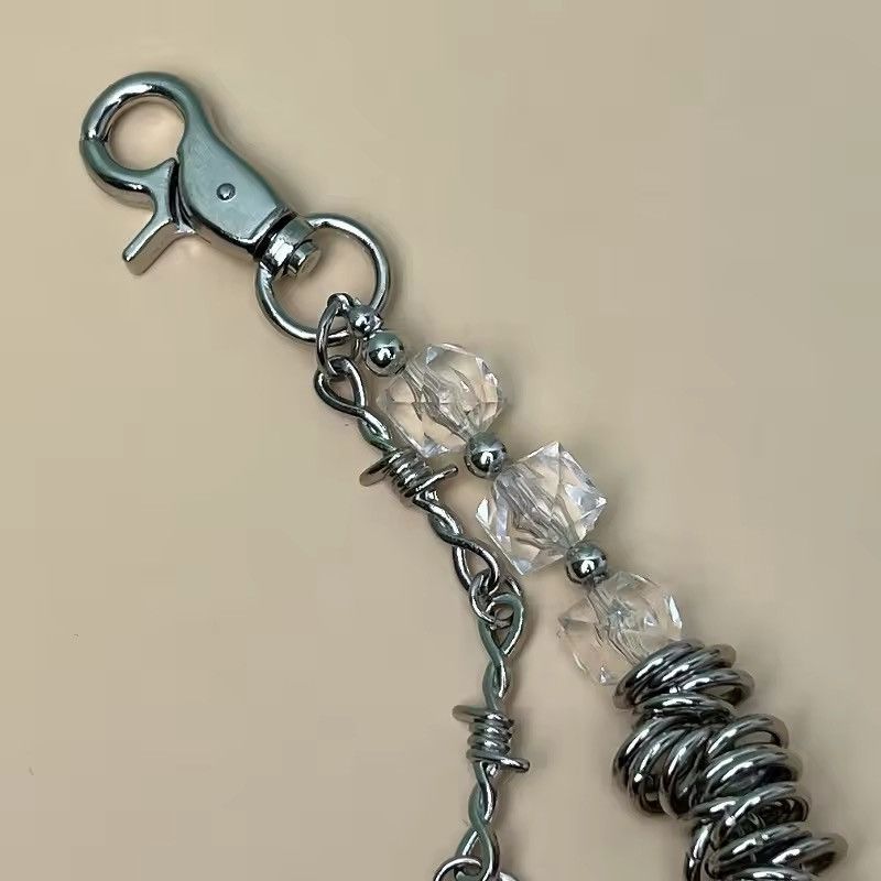 Jewelry Crystal Shape Metal Wallet Chain Size ONE SIZE - 5 Thumbnail