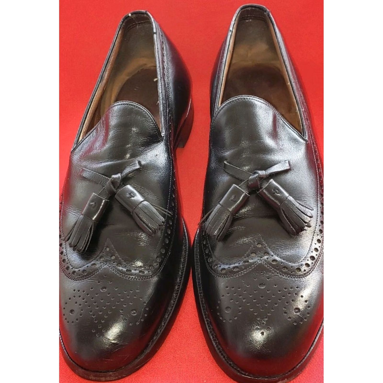 Johnston & Murphy Johnston & Murphy ARISTOCRAFT Men's Loafer 11CA BLACK Tassels & Wingtips USA Dress Leather Narrow C Boys? Size US 11 / EU 44 - 4 Thumbnail