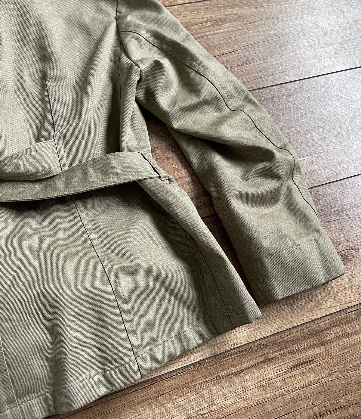 Belstaff Belstaff Women's Olive Asymmetric Biker Cotton Jacket Size S / US 4 / IT 40 - 6 Thumbnail
