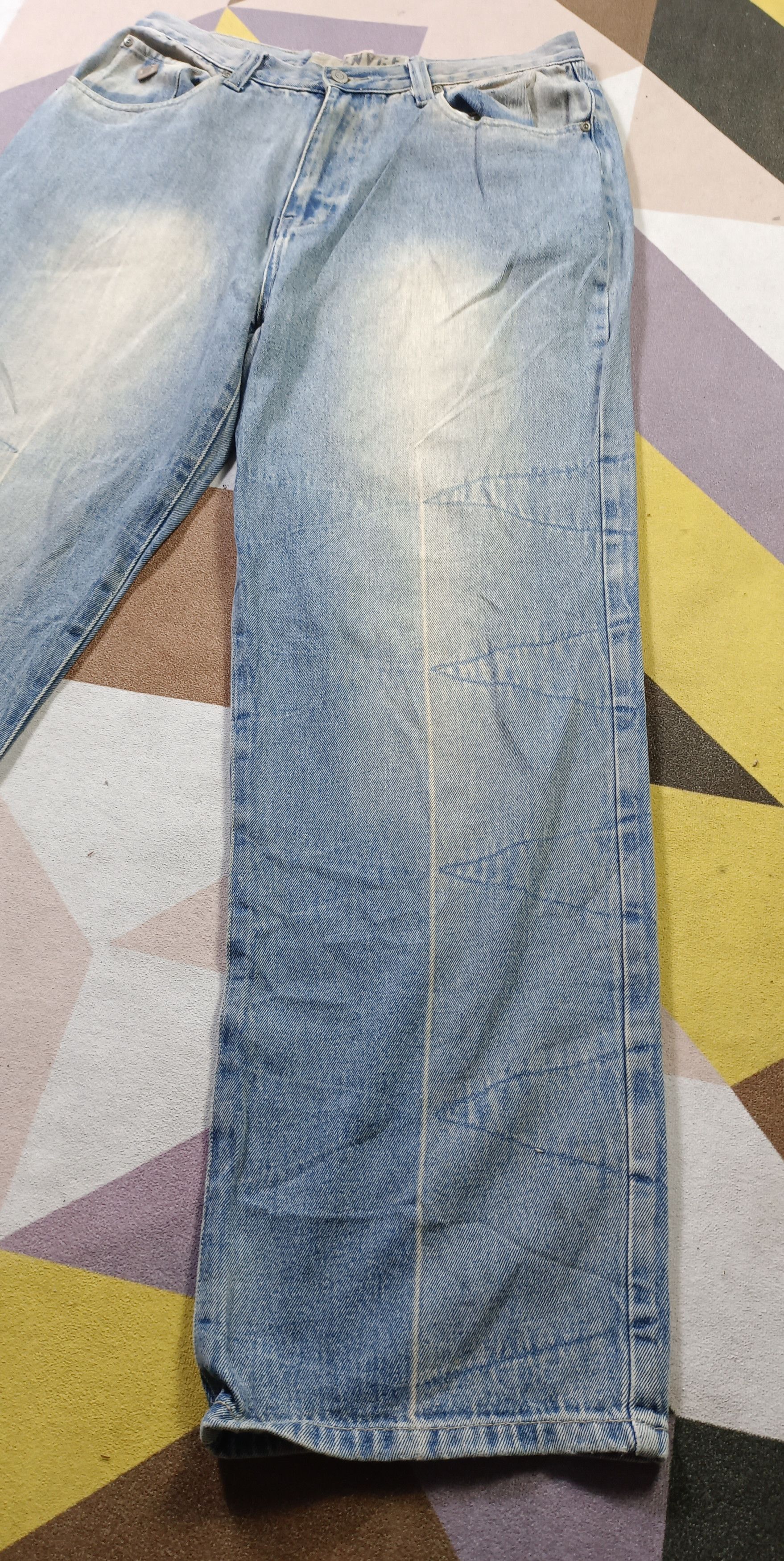 Vintage💥 ENYCE Crazy Baggy Denim Distressed jeans
